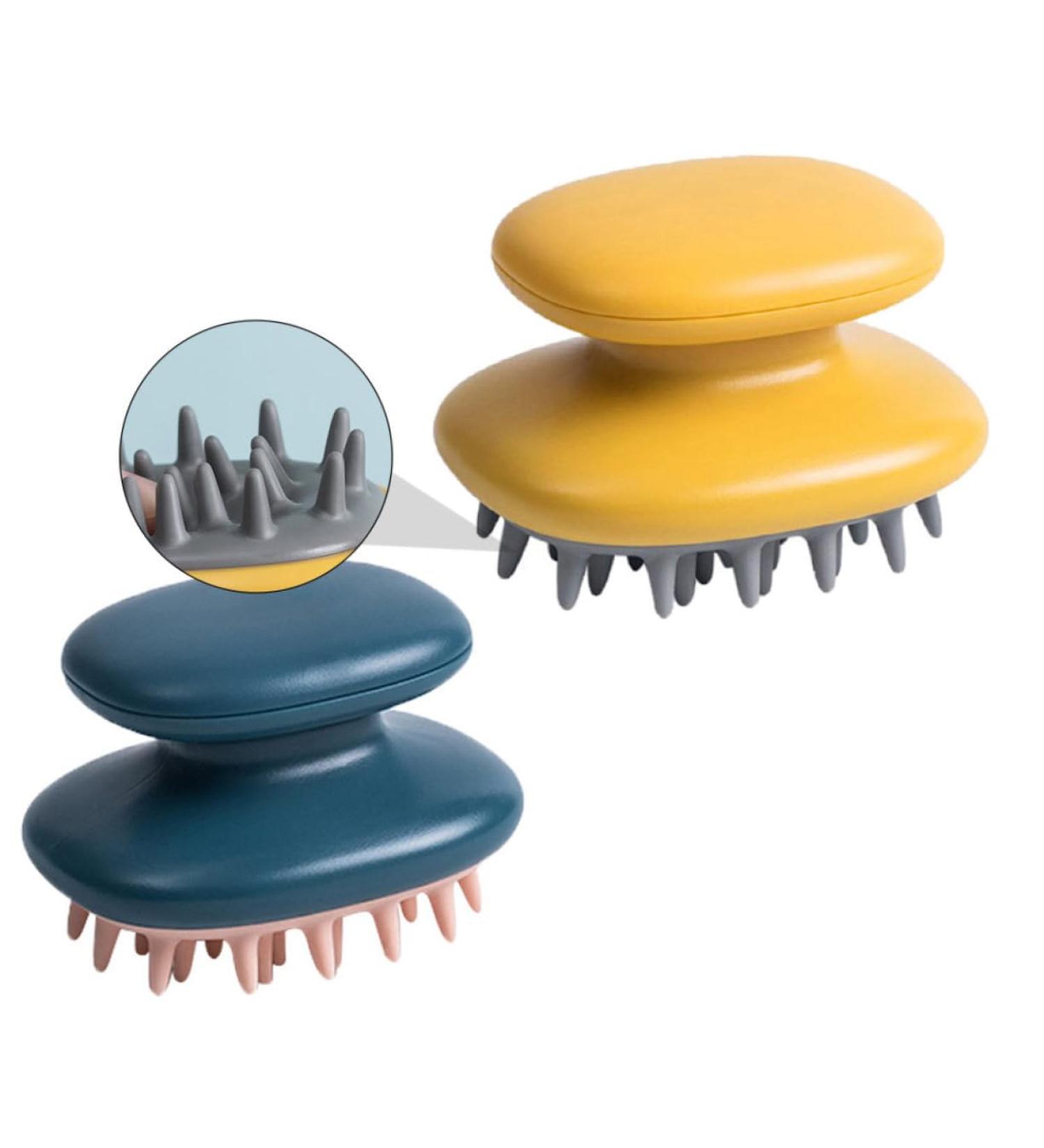 Tovinanna 2-Piece Silicone Massage Comb Set | Scalp Shampoo Massager & Hair Brush for Relaxing Hair Care - Buy Online on GoSupps.com