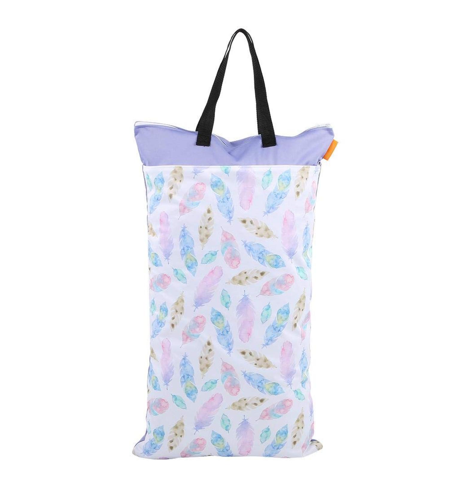 Diaper Bag Waterproof Large Capacity Hanging Wet Dry Cloth Baby Inserts Nappy Laundry Storage Bag for Newborn Infants (EF203) - Buy Online on GoSupps.com