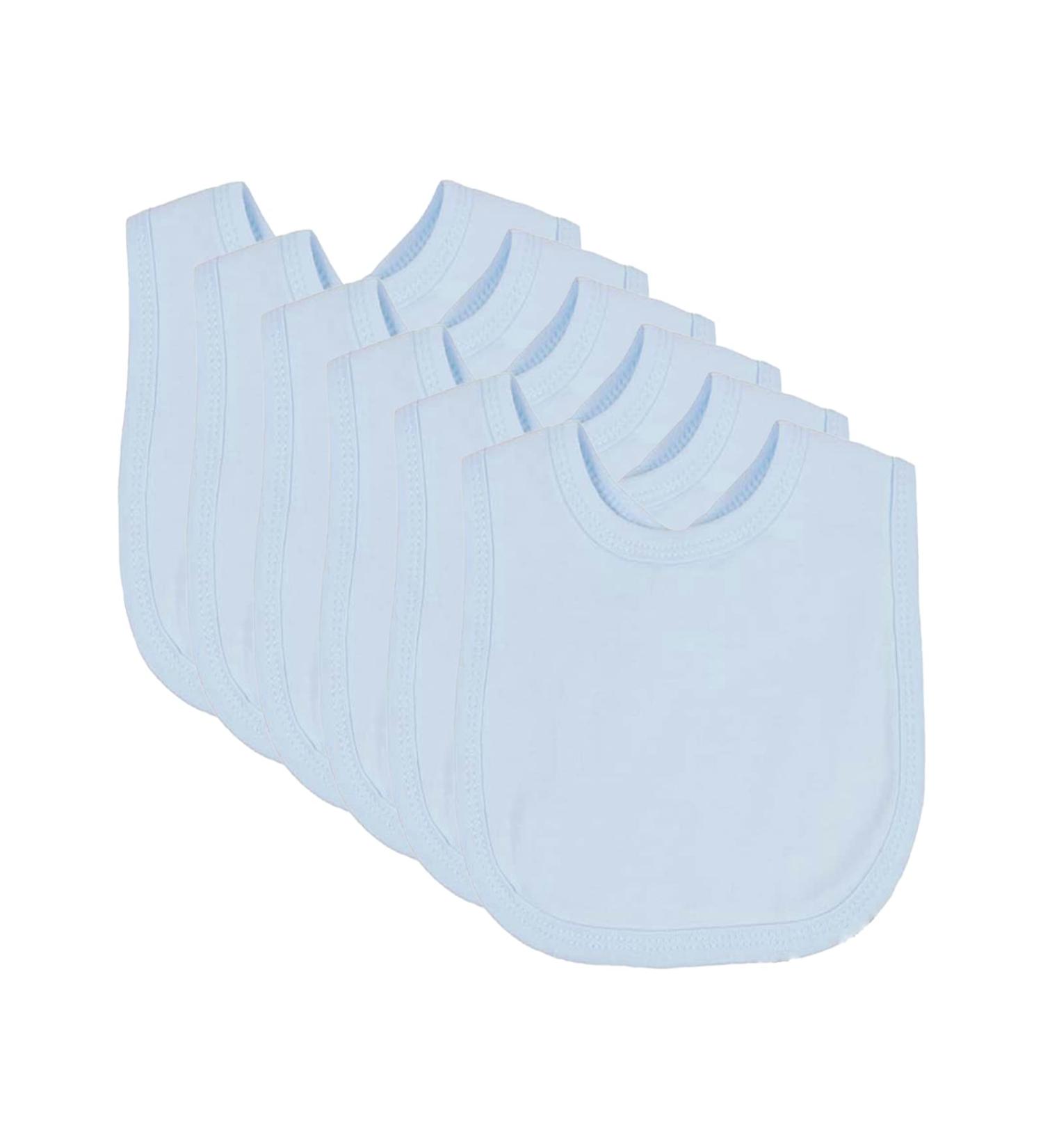 Royal Icon Baby Bibs Set 100% Organic Cotton | Soft & Absorbent Feeding Bibs for 0-12 Months | 6 x Blue | Toddler Boys & Girls | Pack of 3/6/12 - Buy Online on GoSupps.com