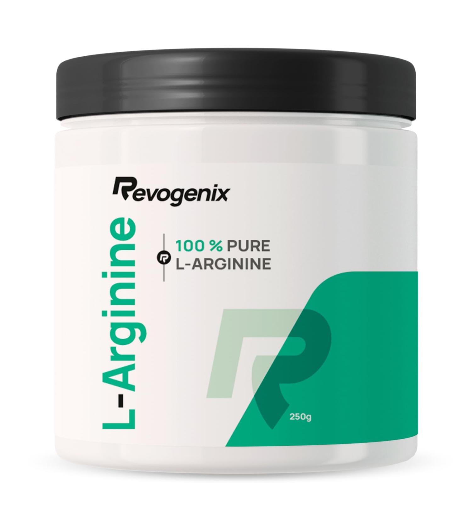 L-Arginine 3000 mg | Poudre Pure Vegan | 83 Portions | Congestion Musculaire Force et Endurance | Pre-Workout Pr curseur d Oxyde Nitrique | Circulation Sanguine & Performances | 250g | Revogenix - Buy Online on GoSupps.com