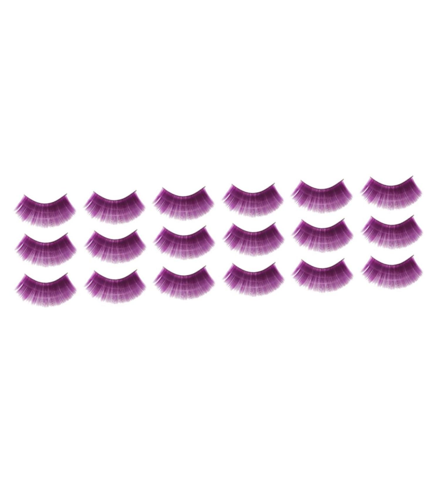 FRCOLOR Devise 9 Pairs Halloween Fiber Of Dramatic Girls Mascara Costuem Magnetic Eyelashes Woman Flash Cosmetics Shining Carnival Purple Synthetic Up Black Eyelash Beautiful Size 1x3pcs purplex3pcs - Buy Online on GoSupps.com