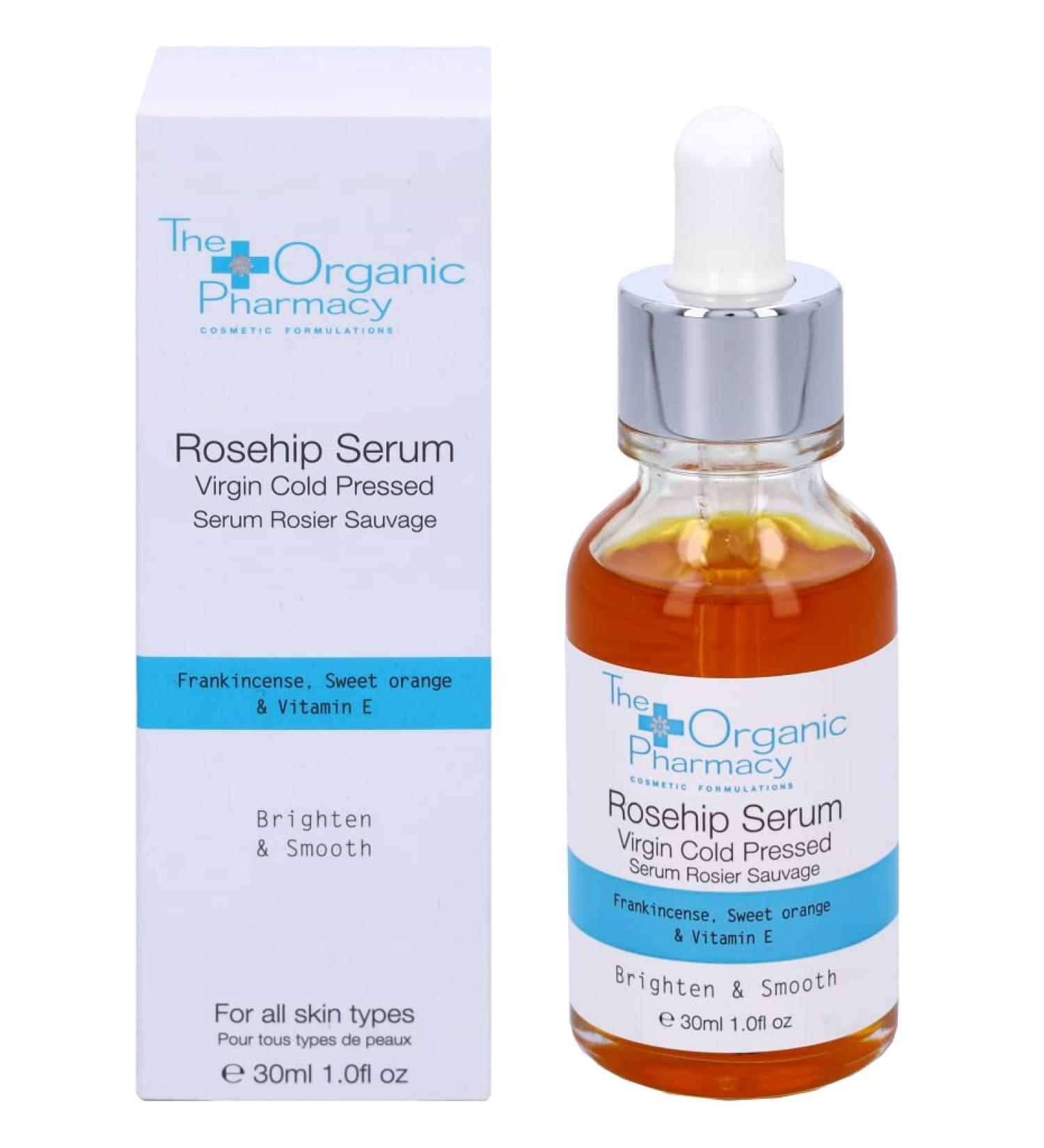 The Organic Pharmacy Rosehip Serum Virgin Cold Pressed Rich In Antioxidants Including Vitamin A C and Omega 3 6 7 and 9 For Soften Hyperpigmented Sun Damaged Or Scarred Skin 30ml - Buy Online on GoSupps.com