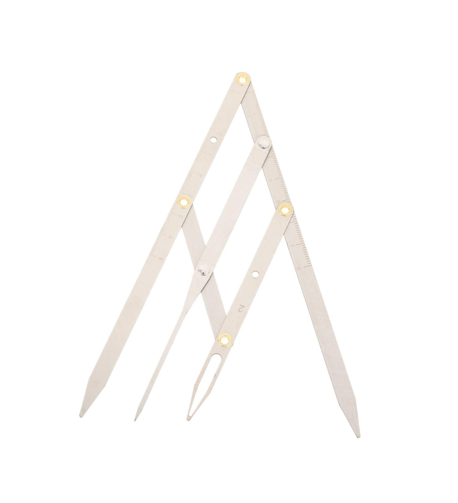 DRESSOOS Eyebrow Tools 1pc Second Generation Scale Stainless Steel Ruler Eyebrow Positioning Tool Bagged Scissors 25x5x0.6cm Silver - Buy Online on GoSupps.com