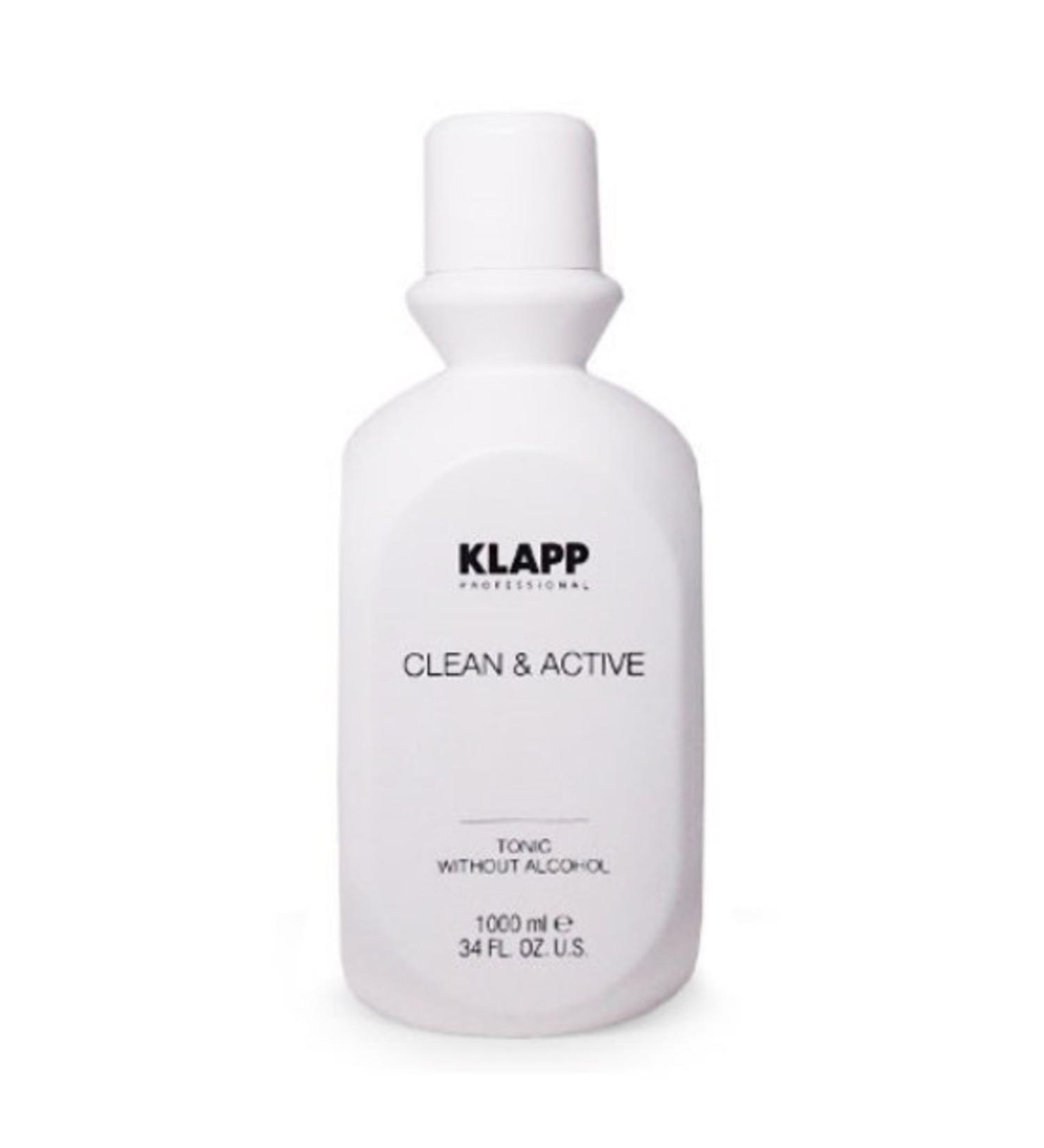 Klapp CLEAN & ACTIVE TONIC WITHOUT ALCOHOL 1000ml(SALON SIZE) Get Free Sisley Ssisleya Eye and Lip Contour Cream 2 g