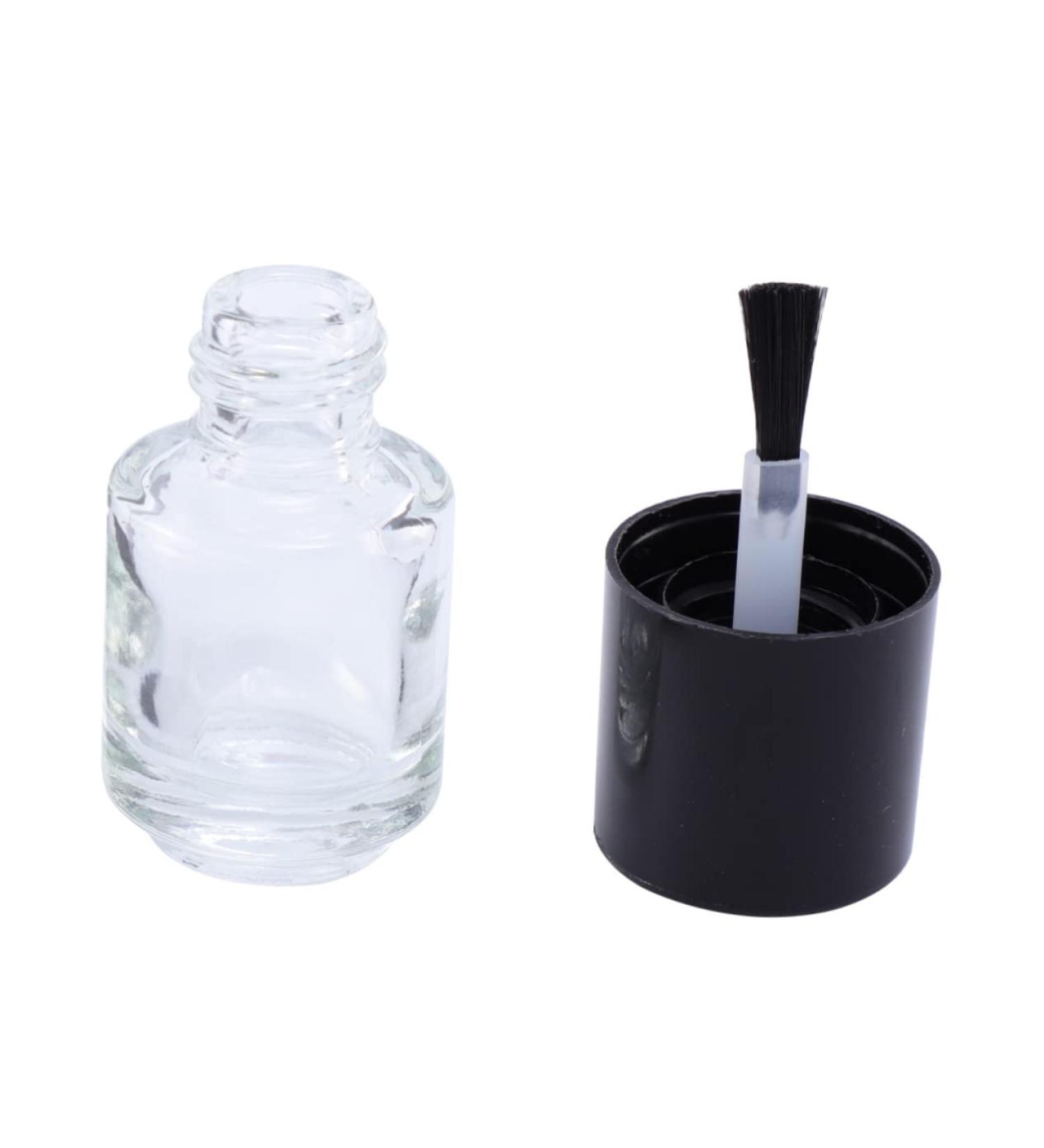  Ipetboom Ipetboom Set of 15 Clear Glass Nail Polish Bottles (5ml) Gel Polish Bottles Round Cap For Travel Salon and Home - Buy Online on GoSupps.com