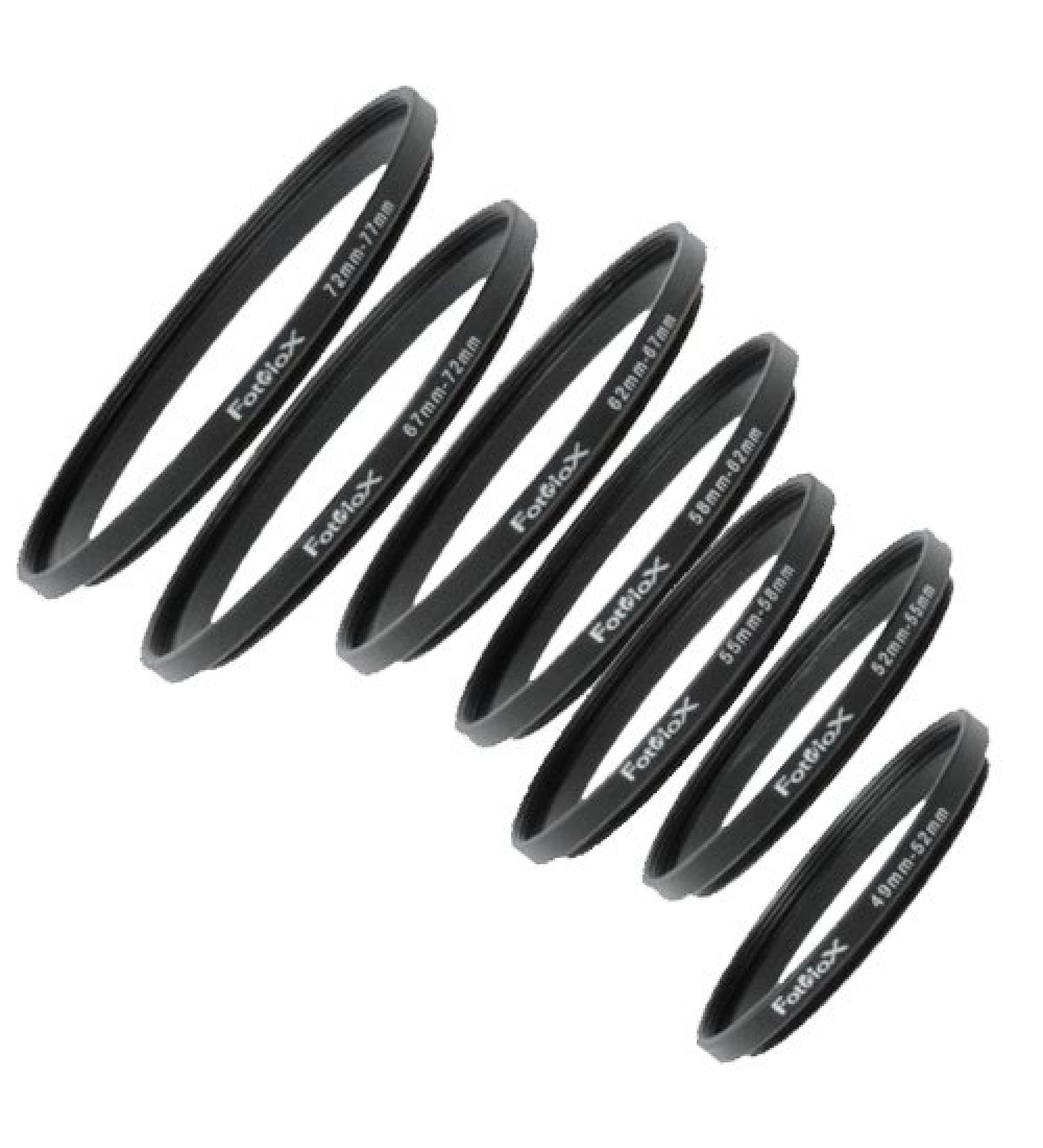 Fotodiox 7 Step Up Ring Filter Adapter Set - Anodized Aluminum - 49-77mm Sizes Included - Buy Online on GoSupps.com