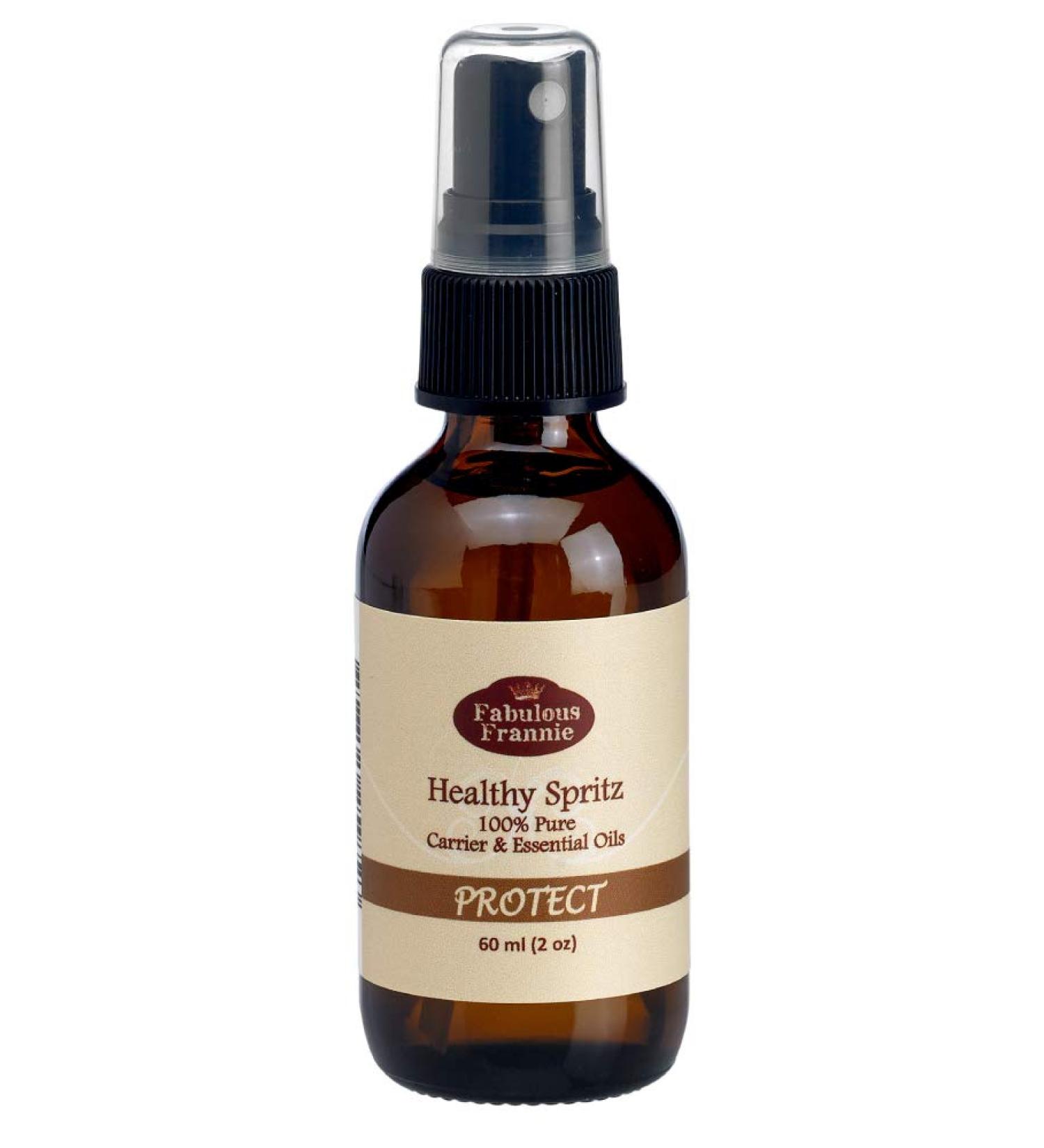 Fabulous Frannie Protect (Compared to Thieves) Massage Spray 100% Pure Essential & Carrier Oils (Cinnamon Clove Eucalyptus Rosemary and Lemon) 2oz