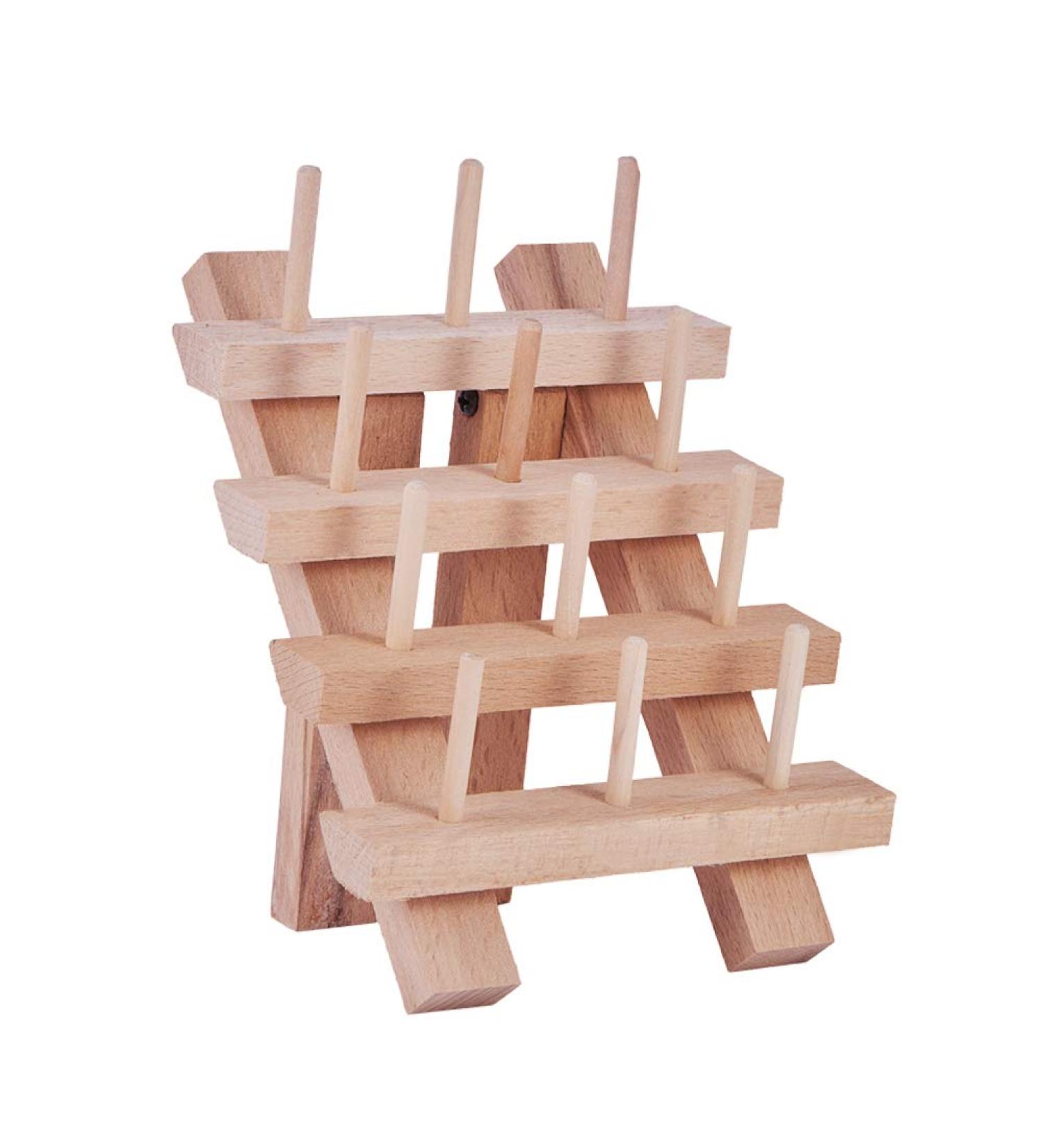 PandaHall 12 Spool Small Wooden Thread Rack Holder - Sewing Embroidery Organizer (Burlywood) - Buy Online on GoSupps.com