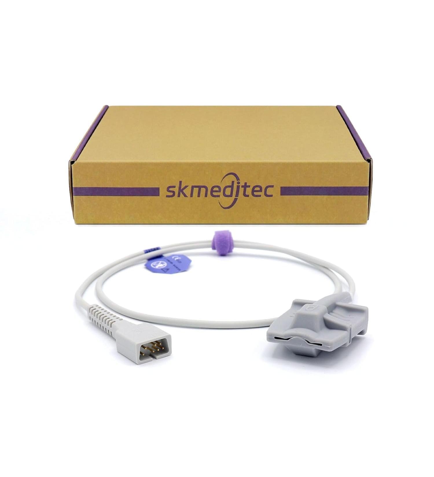 SkMeditec Spo2 Sensor for Nellcor Monitor | Reusable Adult Sleeve ProBe with 7 Pin Connector - 9.8 Foot Cable - Buy Online on GoSupps.com