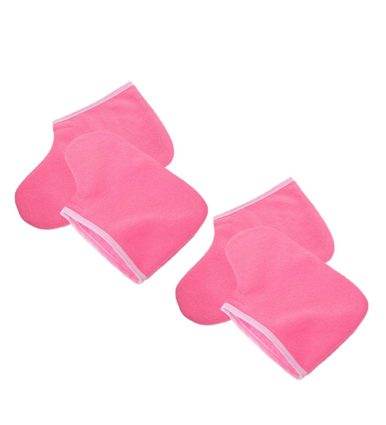 VICASKY Paquet De Paraffine Pieds 2 Paires pais R utilisables Thermor tenteurs Soin Spa Professionnel P dicure Protection Rose Fuchsia Bord Blanc - Buy Online on GoSupps.com