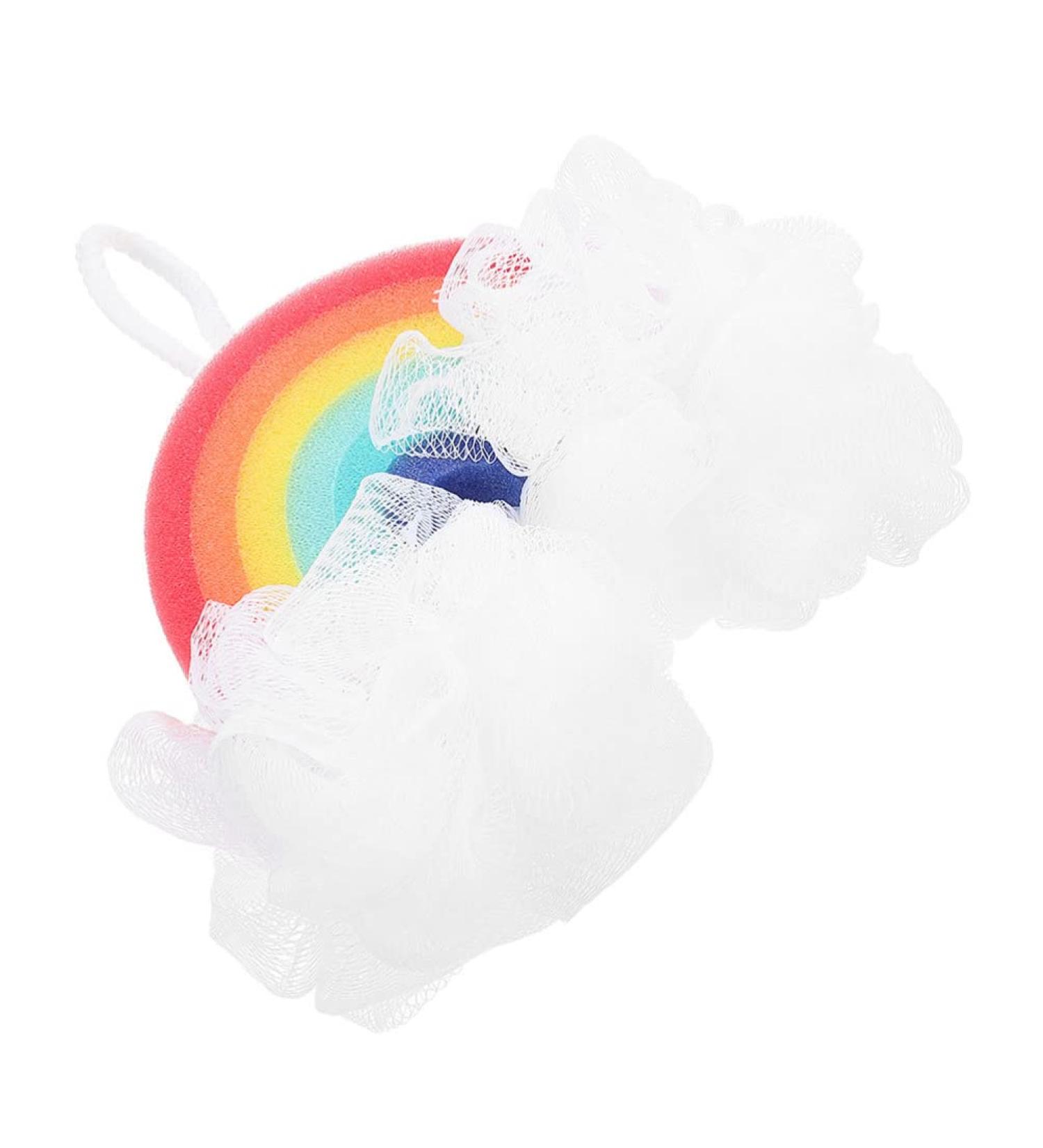 Rainbow Shaped Cloud Bath Ball Baby Scrubber - Portable Body Sponge for Infants | International Shipping Available - Buy Online on GoSupps.com