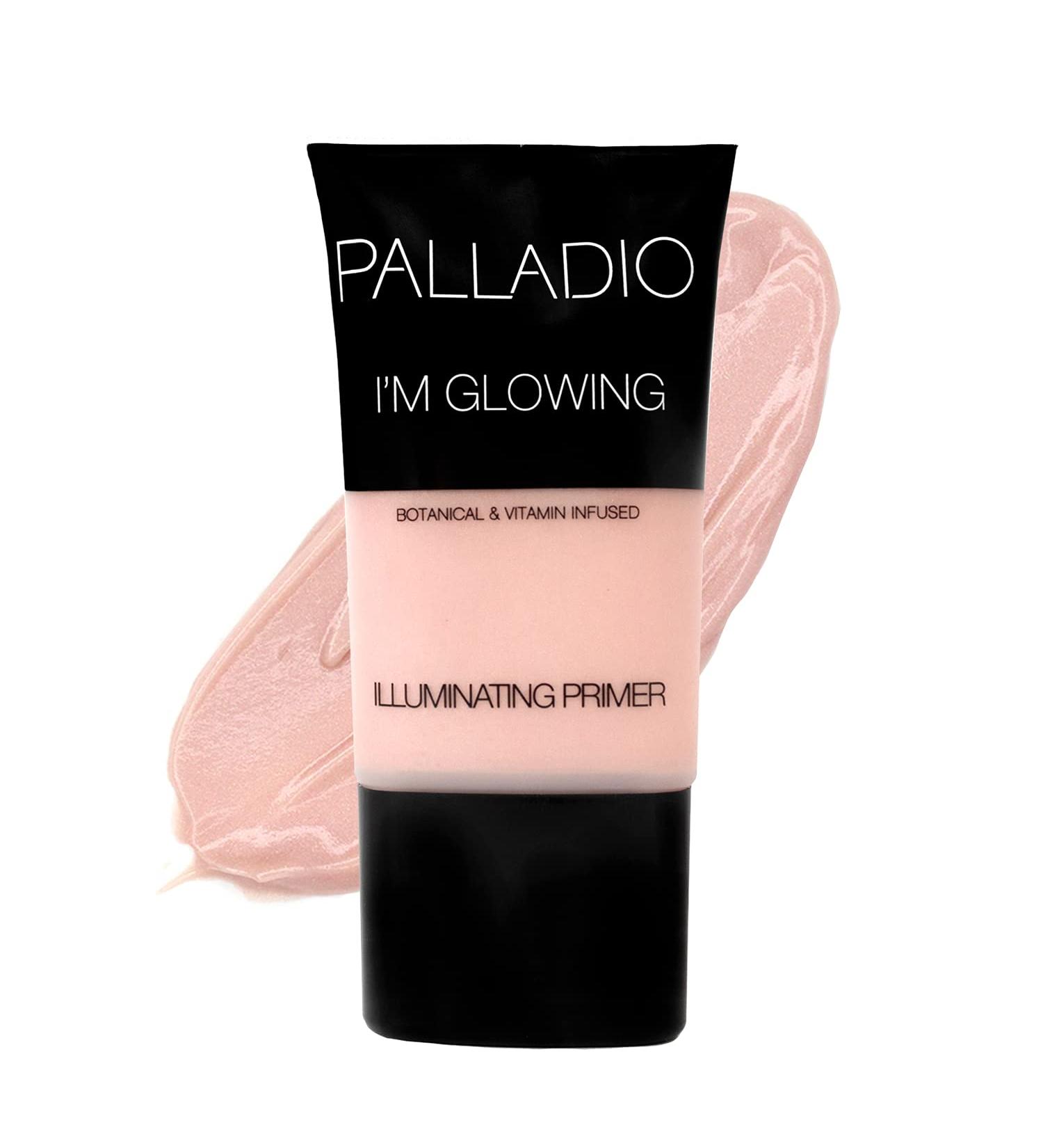Palladio I'm Glowing Illuminating Primer - Pearly Pink Makeup Primer with Aloe Vera, Grape Seed Oil, and Green Tea. Brightens Complexion, Combats Wrinkles, Fine Lines & Pores - Buy Online on GoSupps.com