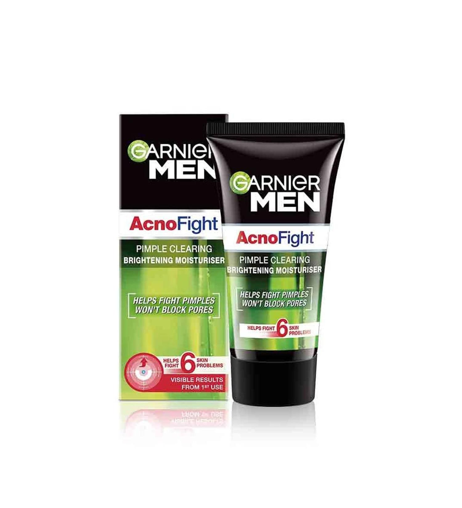 Garnier Men Acno Fight Pimple Clearing Whitening Cream Helps Fight 6 Skin Problems 45 Gram - Buy Online on GoSupps.com