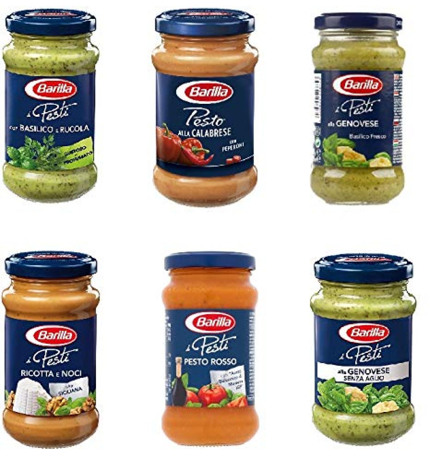 Barilla testpakket Genoese pesto Calabrian ricotta and walnuts red rocket basil