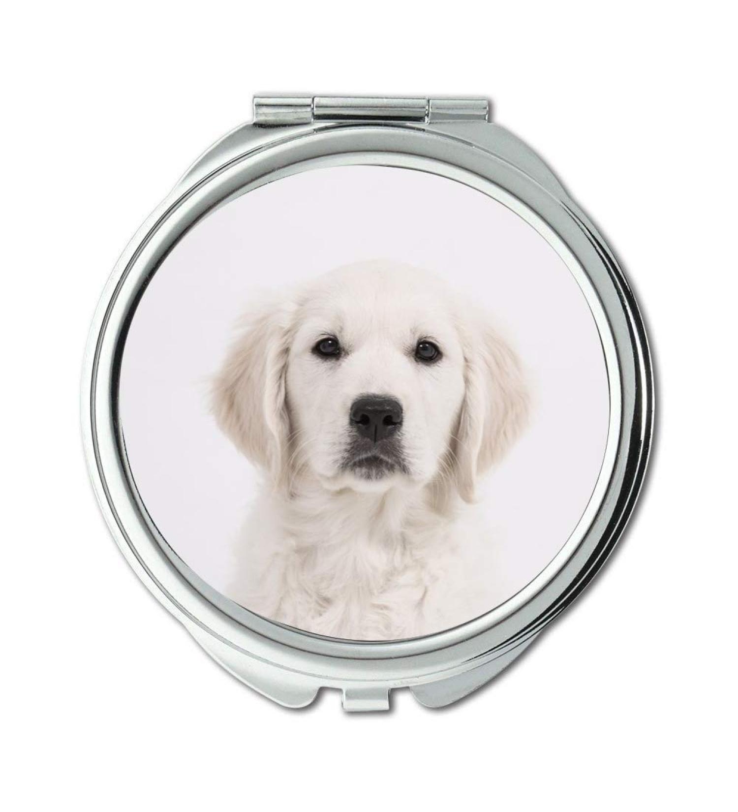 Mirror Compact Mirror Dog Golden Retriever Puppy Purebred Dog Cute Pet01 Pocket Mirror portable mirror - Buy Online on GoSupps.com