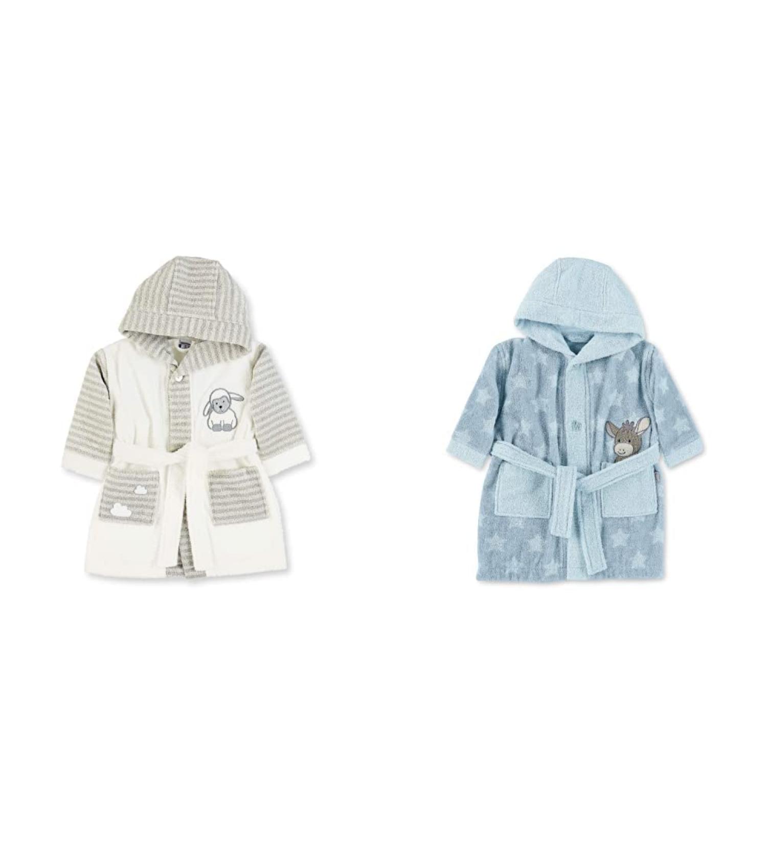 Sterntaler Unisex Baby Hooded Bathrobe Sheep Stanley 92 | Baby Hat Bundle 86-92 - Soft & Cozy International Shipping - Buy Online on GoSupps.com