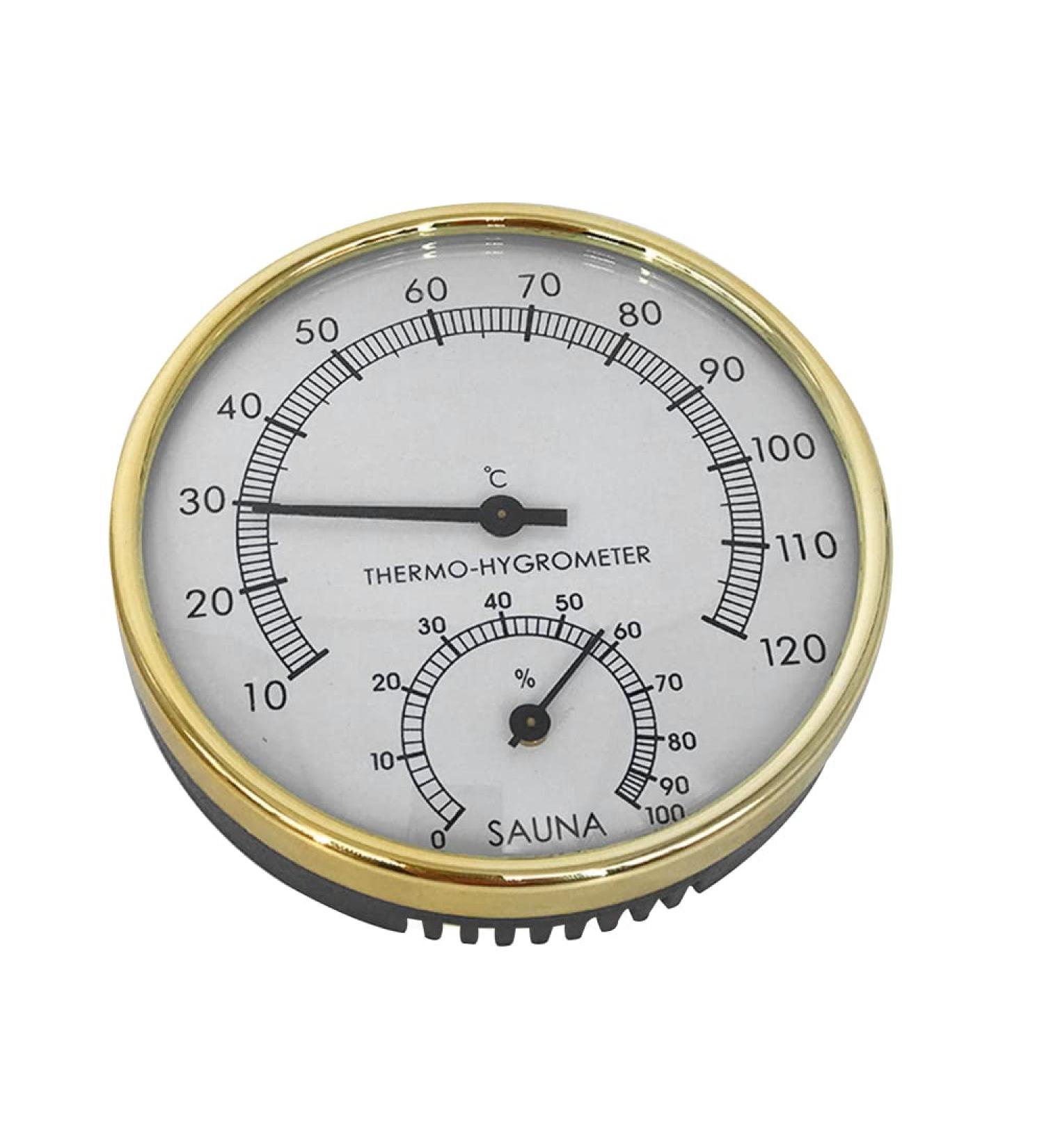 Gobesty 2 in 1 Sauna Thermometer Hygrometer | Accurate & Reliable Sauna Accessories | Temperature Range 10 C - 120 C | Humidity 0-100% | Heat Resistant Sauna Watch - Buy Online on GoSupps.com