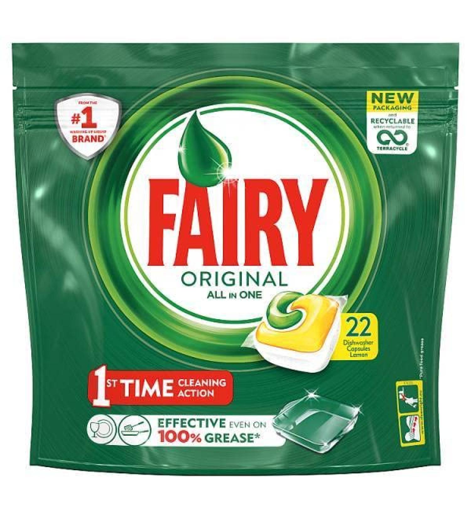Fairy Original All In One Dishwasher Tablets Lemon x22 x 5 pack