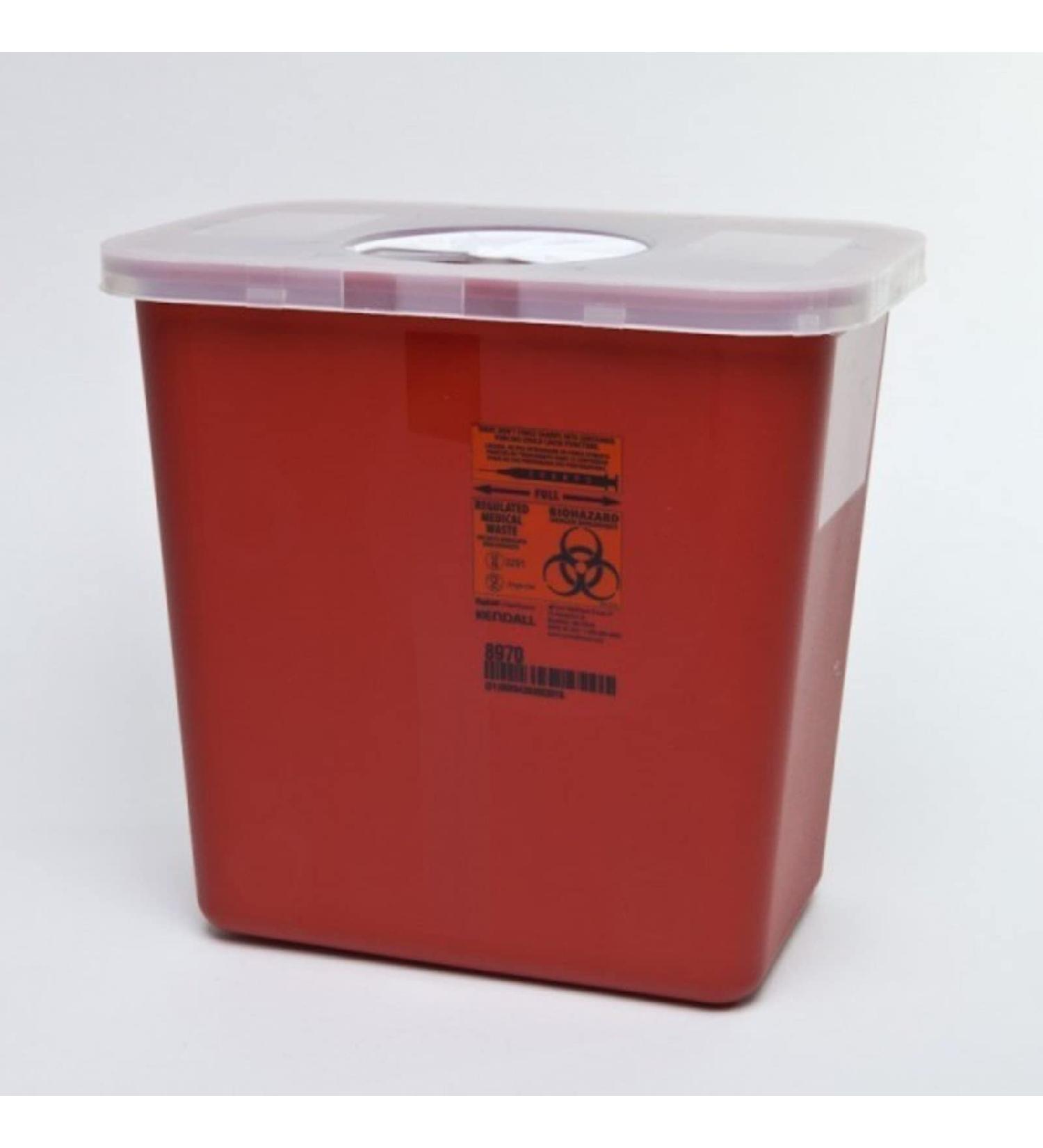 Kendall Sharps Container with Rotor Lid - 2 Gallon by Kendall Healthcare (2)