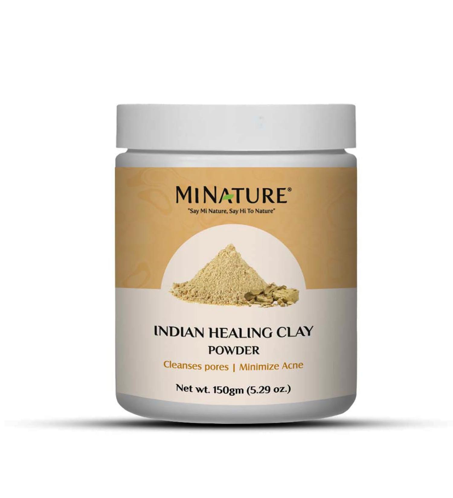 minature Indian Healing Clay Powder| Fuller' Earth Clay Mask| Bentonite Clay Multani Mitti |Pure & Natural Preservative Free | Cruelty Free | Made in India | 150gram(5.29 Oz) | - Buy Online on GoSupps.com