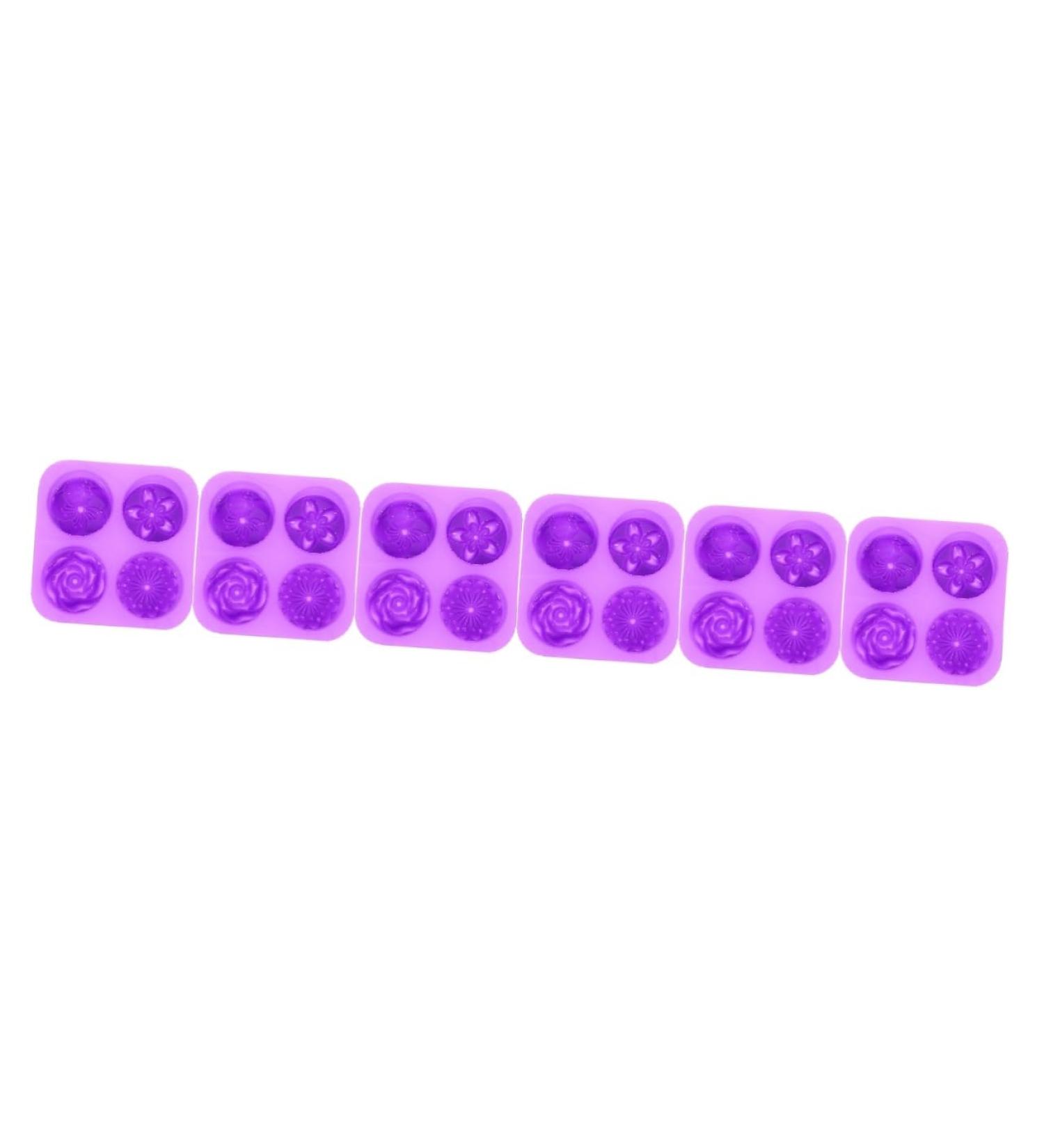 Zerodeko 6 Pcs Handmade Soap Mold Baking Muffin Mold Donut Candy Silicone Muffin Mold Baking Accessory Silicone Tools Silicone Molds Silicone DIY Mold Chocolate Silica Gel Roses Purple 3X16.6X16.6CMx6pcs - Buy Online on GoSupps.com