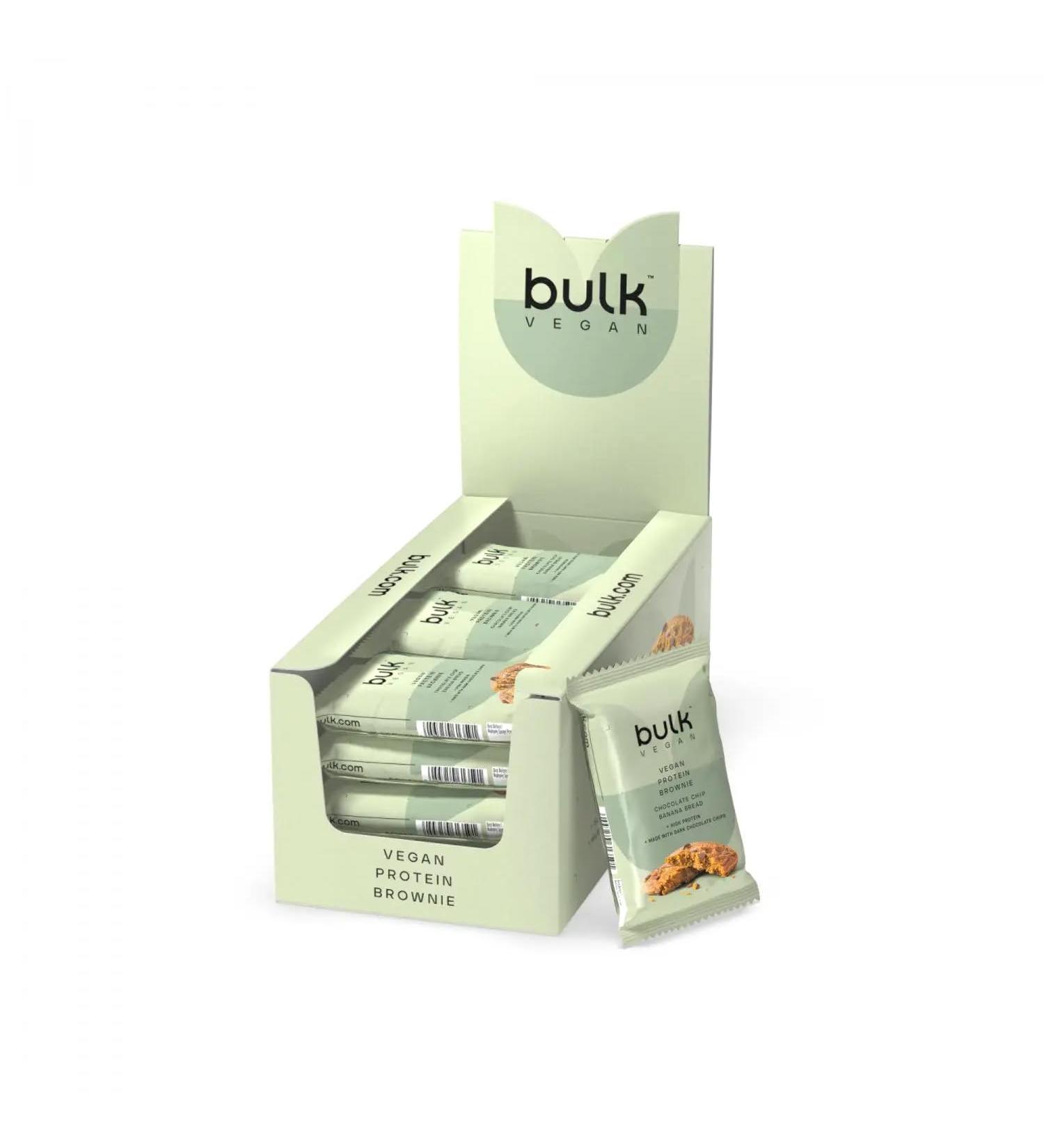 Bulk Vegan Protein Brownie Banana Bread Pack of 12 12 Servings