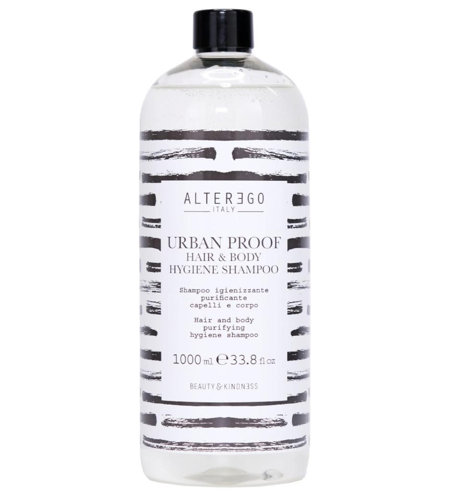 Alter Ego Urban Proof Hair & Body Shampoo | Sanitising and Purifying Hair and Body (1000 ml)