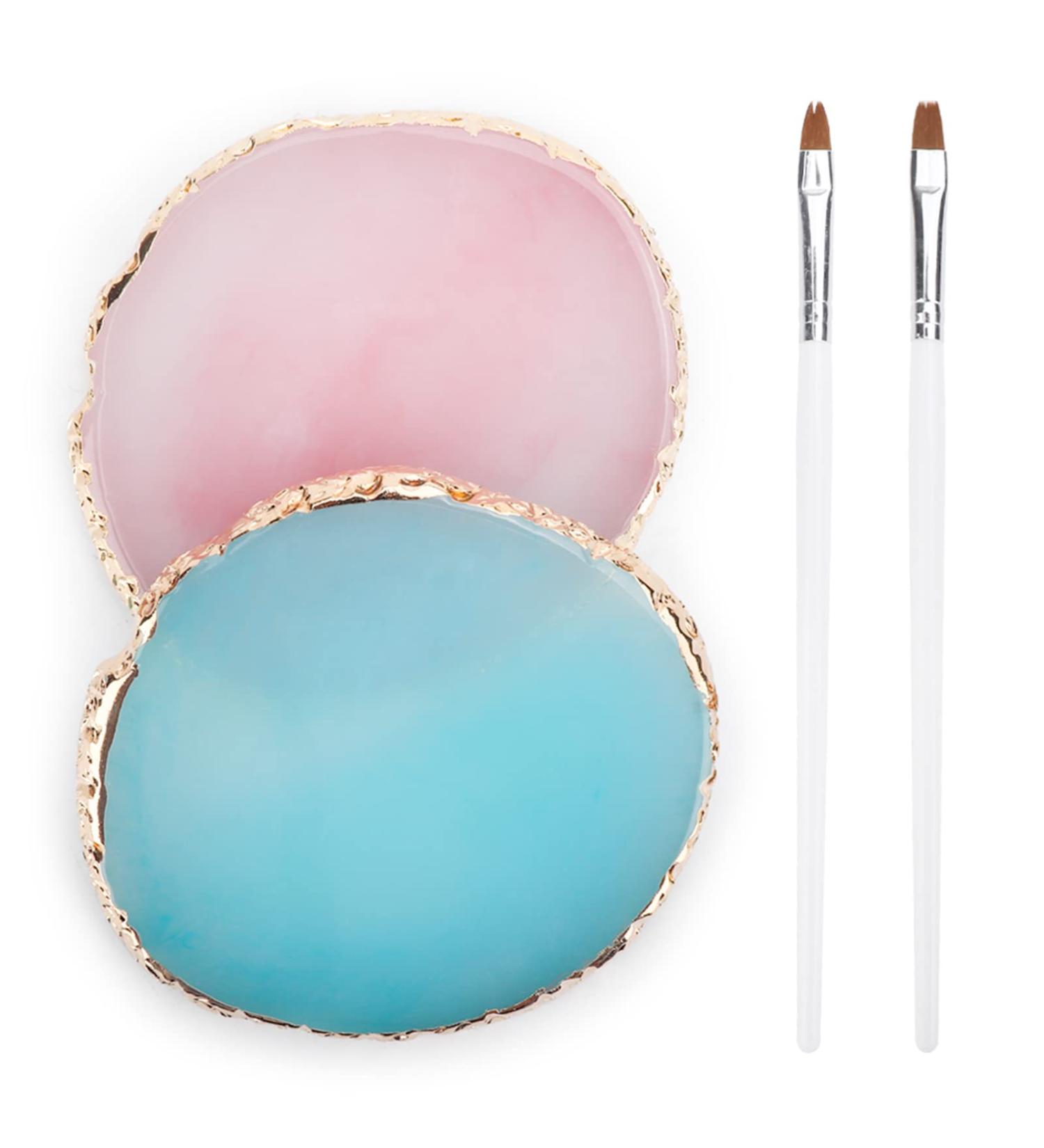 Deciniee Nail Art Palette Set - 2 Resin Nail Mix Palettes Nail Pencils & Polish Holder | Manicure & Nail Art Tools for Creative Designs - Buy Online on GoSupps.com