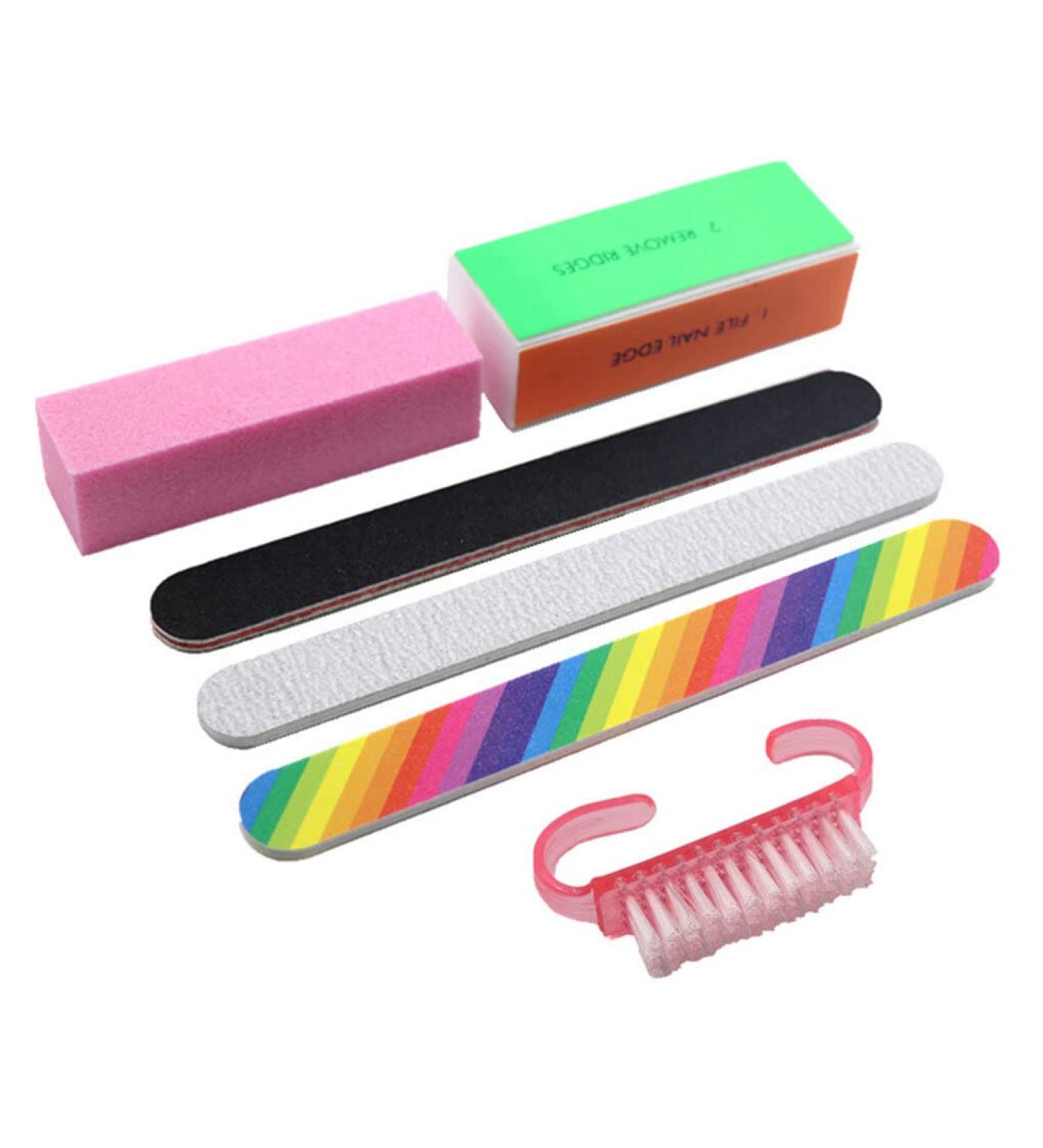 Dajidafu Nail Files Buffer Professional Pedicure Remover Smooth Cleaning Brush Set Accessories Manicure Tool Kit Salon Using - Buy Online on GoSupps.com