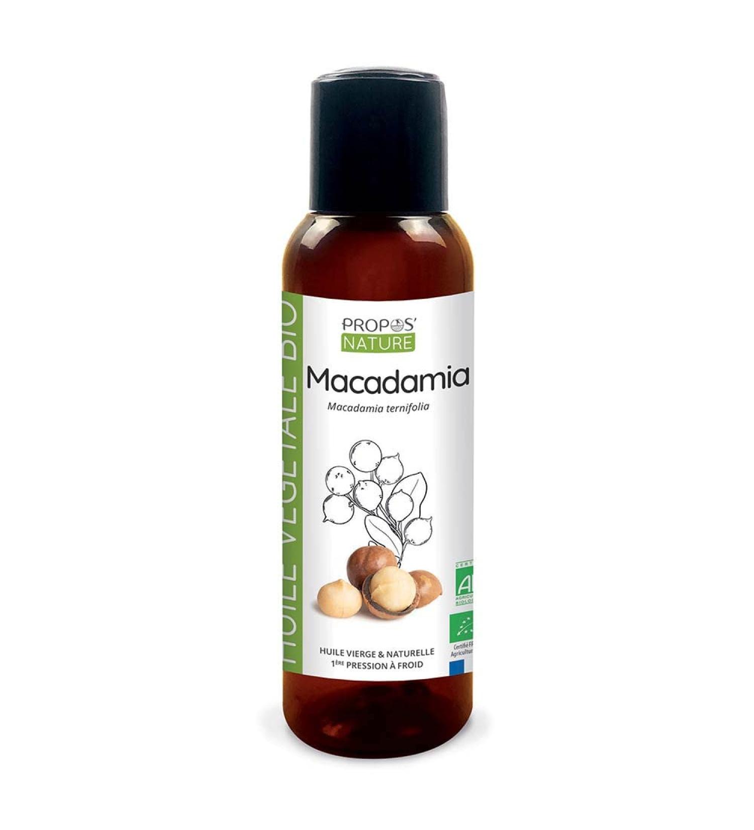 Organic Macadamia Oil - 100% pure and natural - 100ml - PROPOS'NATURE - Buy Online on GoSupps.com