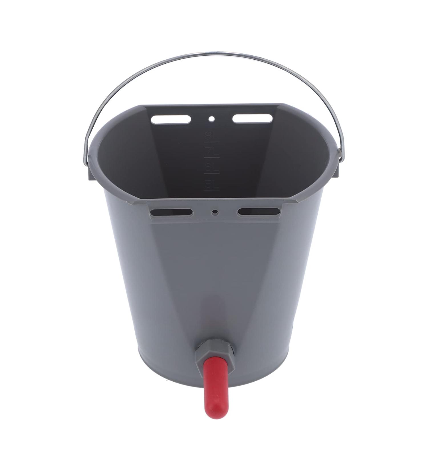 knitting machine 8L Durable Sturdy Plastic Feeder Bucket with Nipples Check Valves Feeding Equipment for Livestock Use 30x28x23.6cm(Bovine Use) - Buy Online on GoSupps.com