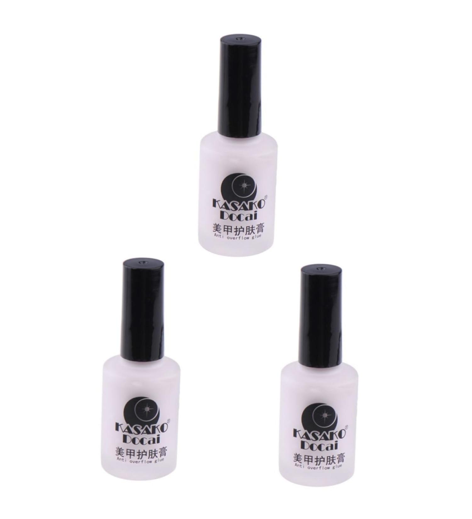 POPETPOP 3pcs Anti-overflow Glue Nail Polish Glue Polish Glue Palisade Nail Supplies Liquid mediumx3pcs Pinkx3pcs - Buy Online on GoSupps.com
