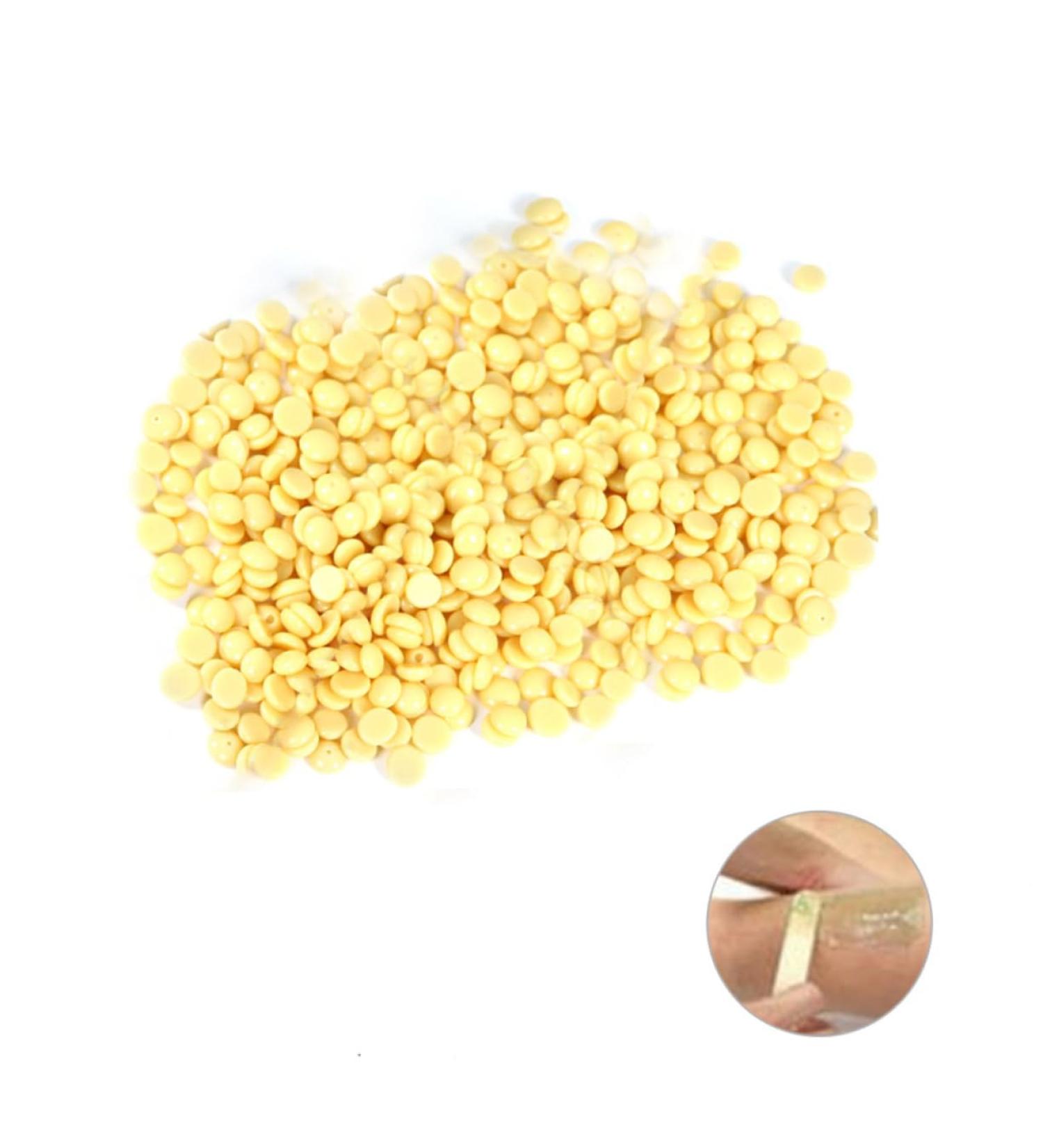 Beavorty Hard Wax Beans for Hair Removal - Premium Depilatory Pearl Wax Beads (14.5 x 10.5 x 2 cm) - Yellow - Fast International Shipping - Buy Online on GoSupps.com