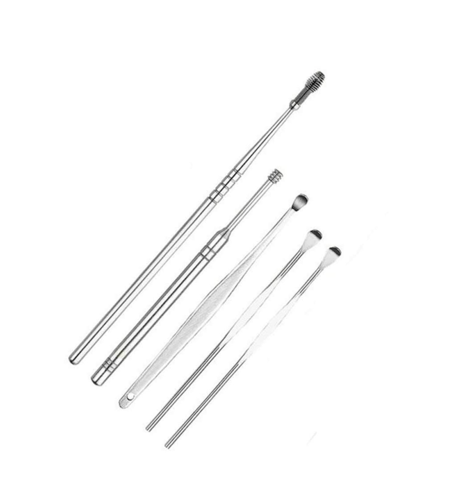 Portable Stainless Steel Spiral Ear Cleaner | Double End Ear Spoon & Wax Remover | Relaxation Care Tool (Color 02) - Buy Online on GoSupps.com