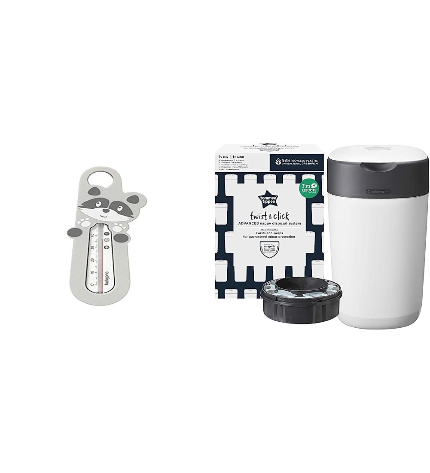 Buy Babyono Floating Bath Thermometer & Tommee Tippee Twist & Click Bin - Eco-Friendly Bundle with Refill Cassette | International Shipping Available - Buy Online on GoSupps.com