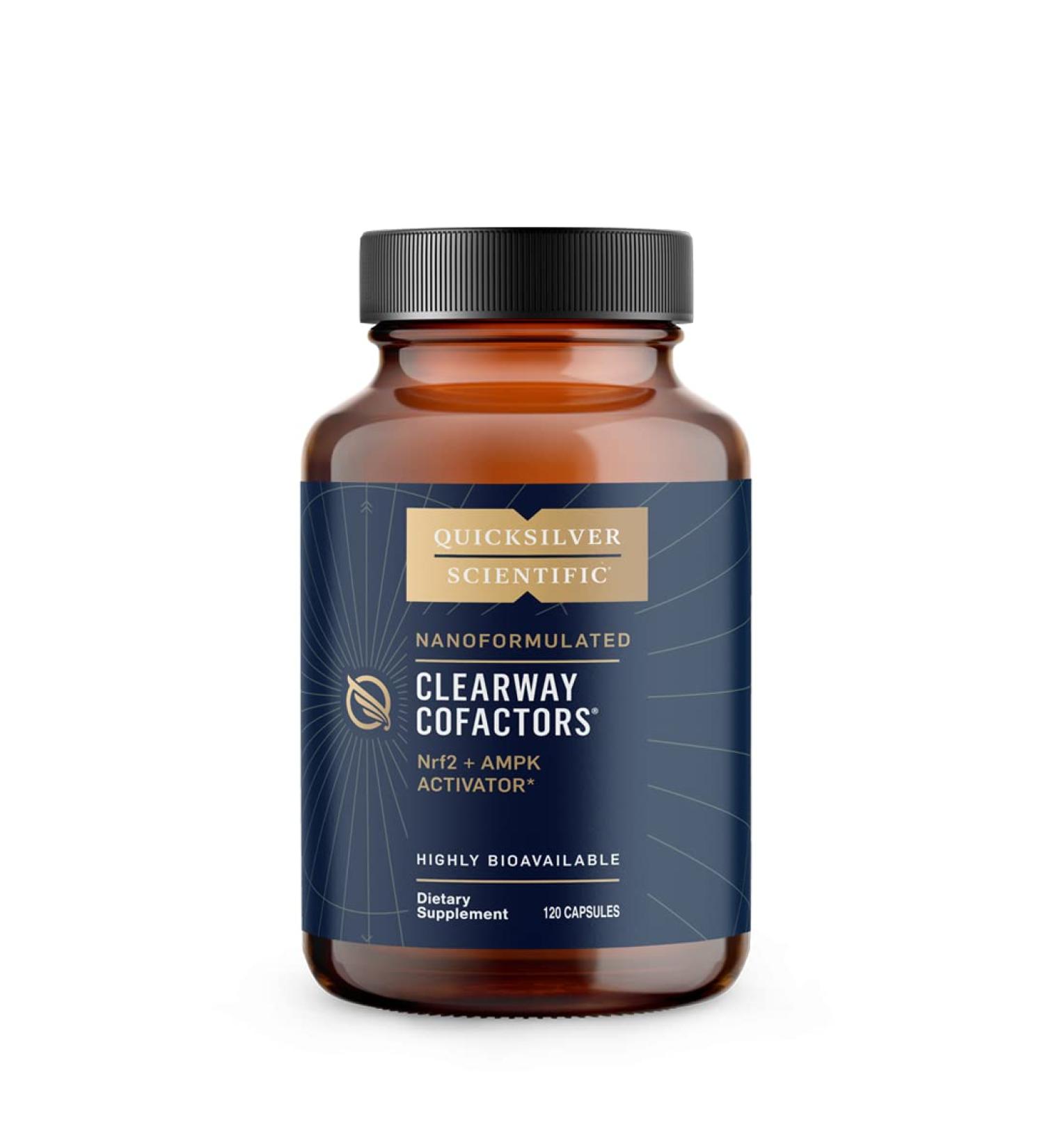Quicksilver Scientific Clear Way Cofactors - Body Detox Support with Vitamin B1, Dandelion Extract & Nattokinase Enzyme - 120 Capsules - Buy Online on GoSupps.com