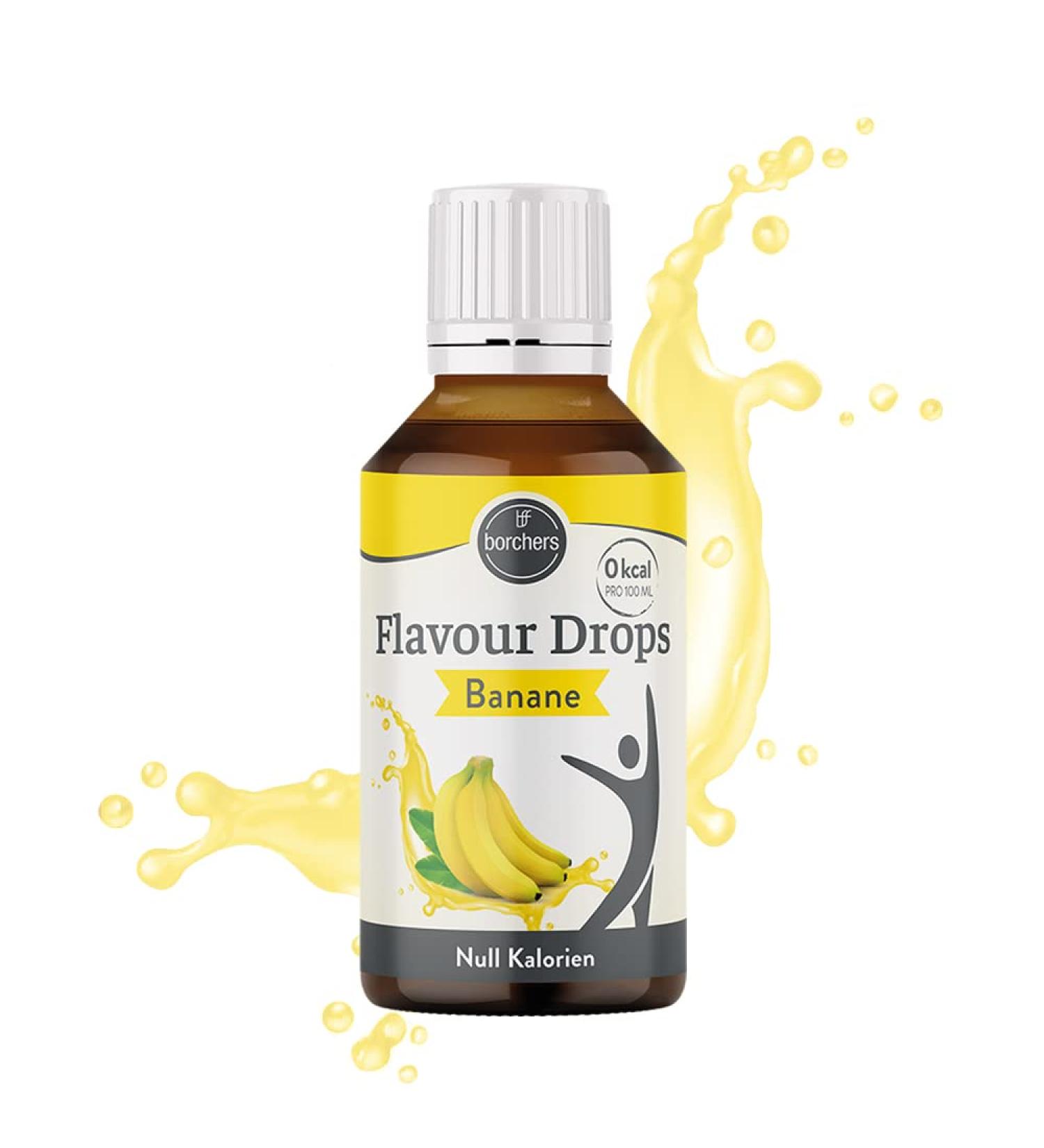 Borchers Flavor Drops - Zero Calorie Banana - Cooking & Baking Essence | 30 ml - International Shipping Available - Buy Online on GoSupps.com