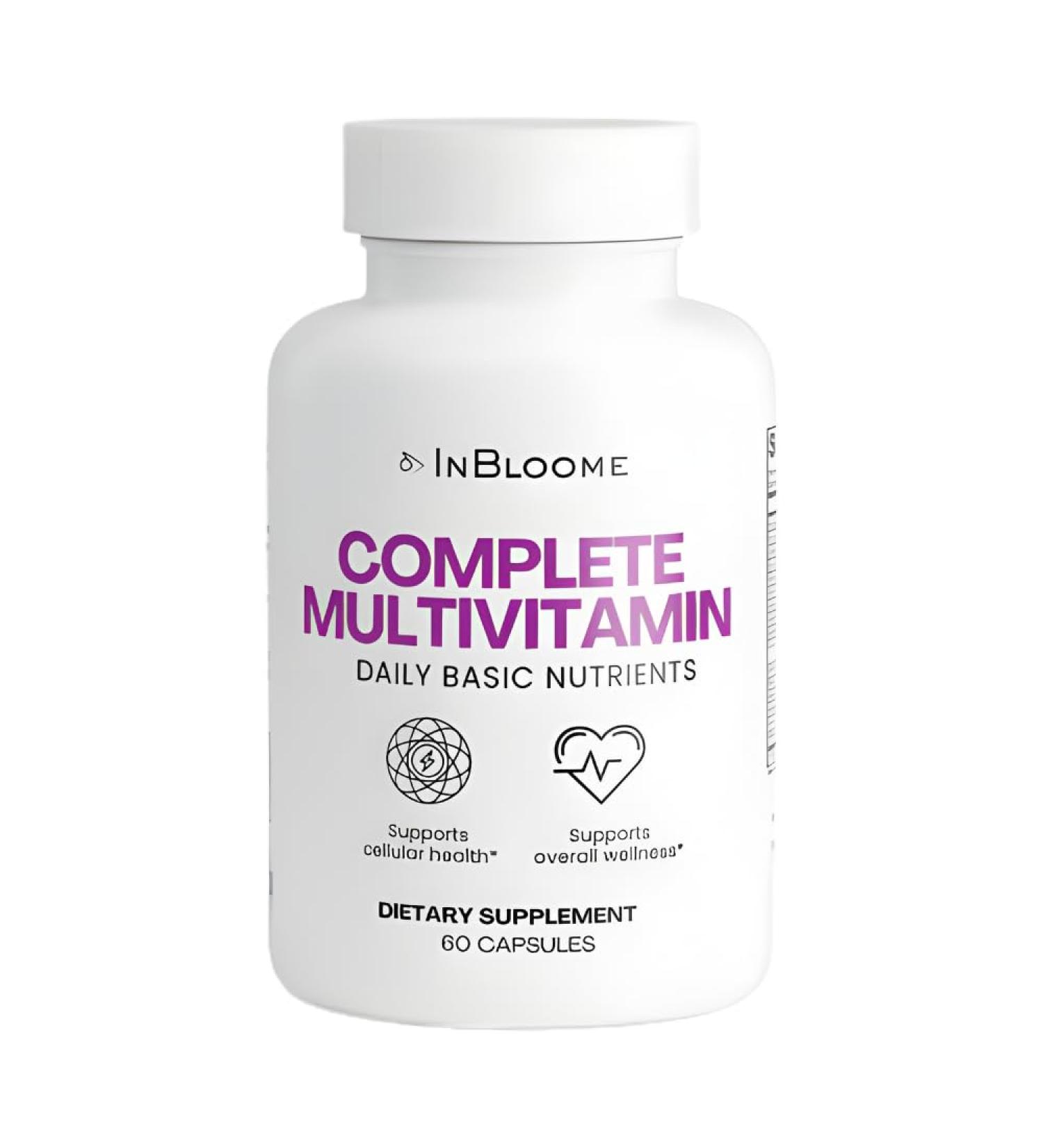InBloome Women s Multivitamin Supplement Daily Multivitamin with Vitamins A C D E & B-Complex Biotin + Zinc Immune & Energy Support 60 Capsules - Buy Online on GoSupps.com