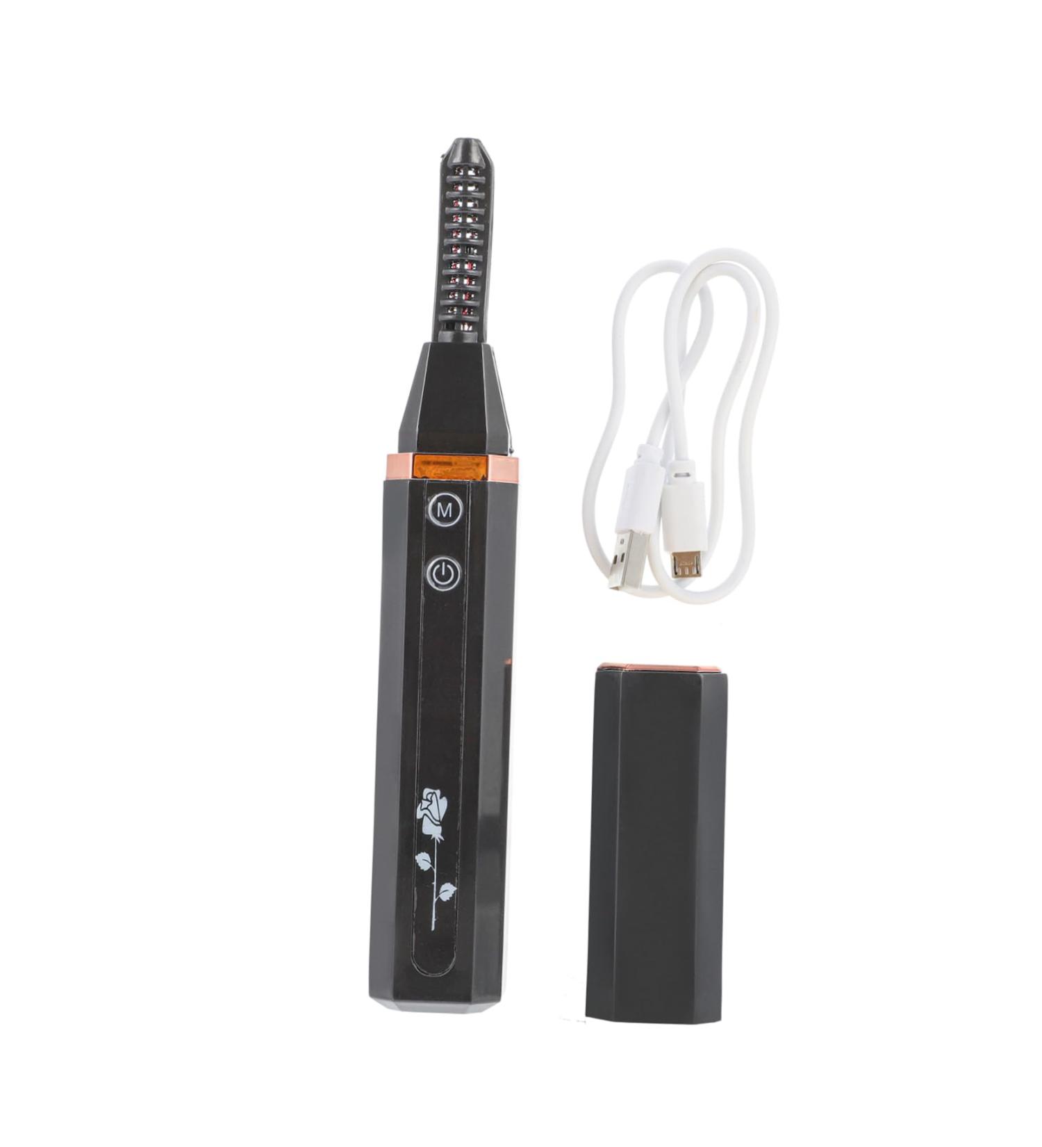 Housoutil Eyelash Curler USB Charging Heated Eye Lash Curler Eyelash Curling Clip Electric Lash Curler Natural Eye Lashes Curling Heated Curler to Rotate Abs Makeup Tools Portable 14.5X2.2X2.2CM - Buy Online on GoSupps.com