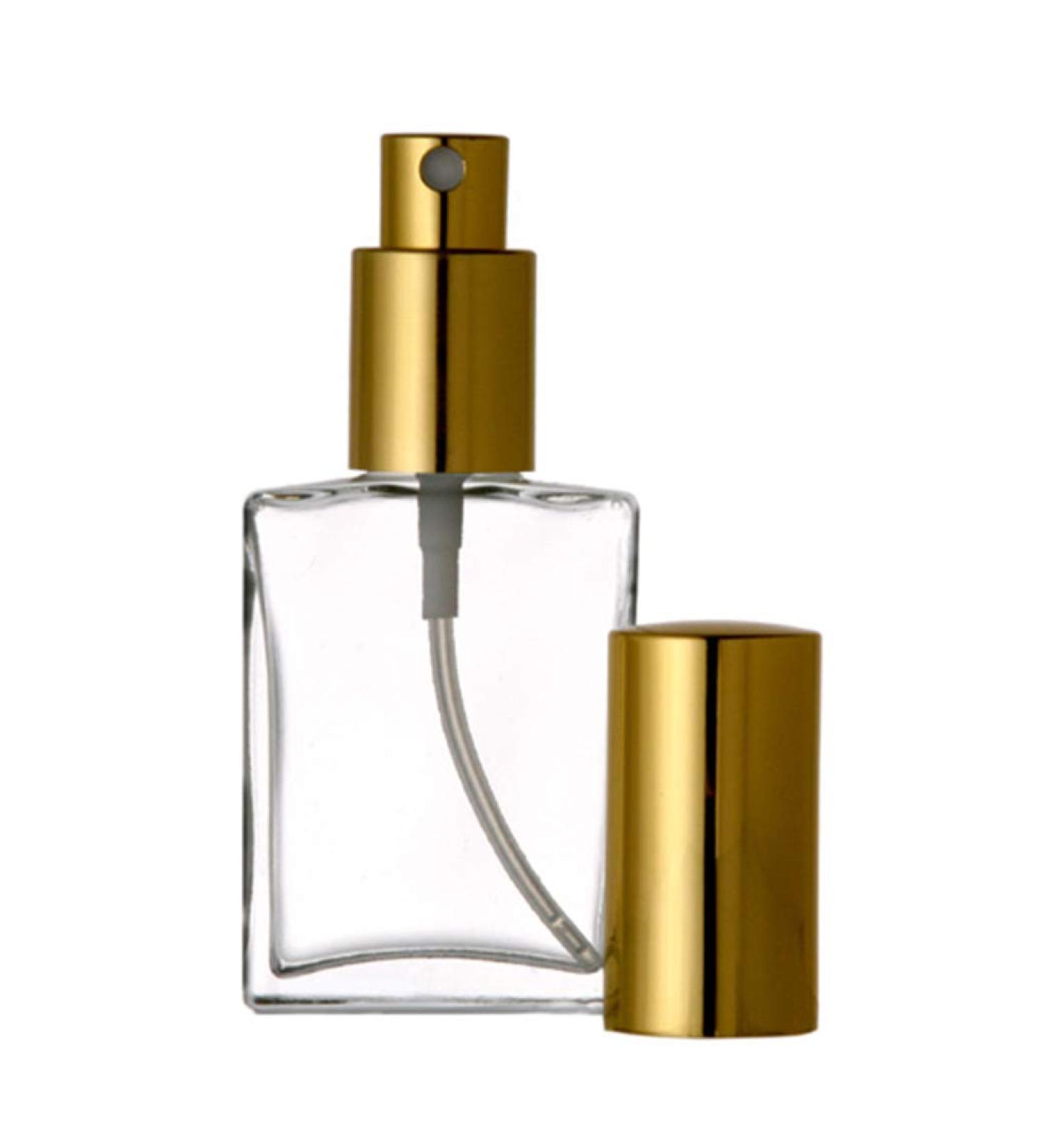 48 Pack of Clear Glass 2 oz. Flat Spray Perfume Bottle. Fine Mist Perfume Cologne Spray Atomizer for Essential Oil Aromatherapy Perfume Cologne. Wholesale Quantities Available (2 oz. 48 Bottles Gold) - Buy Online on GoSupps.com