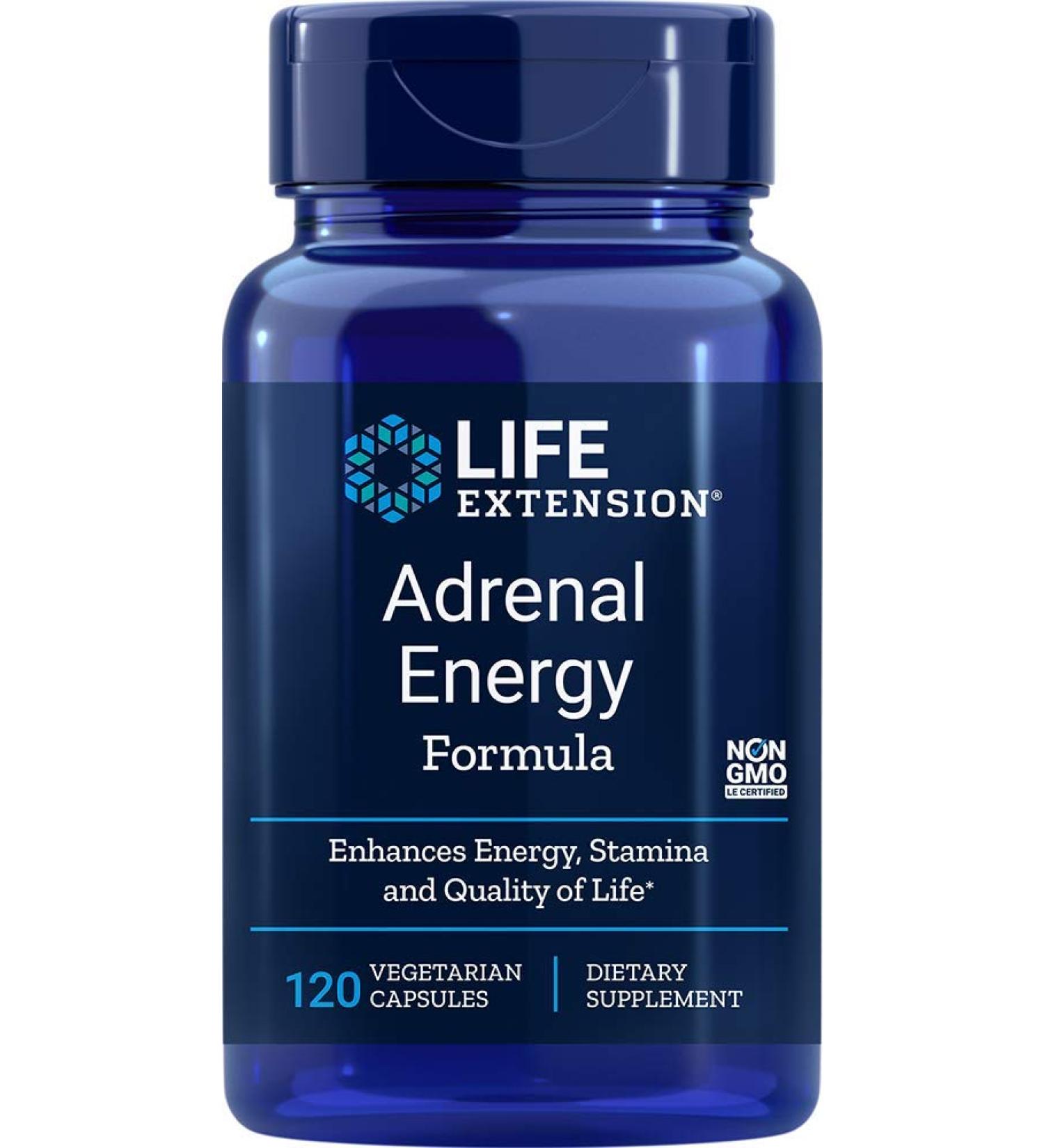 Life Extension Adrenal Energy Formula, 120 Vegetarian Capsules
