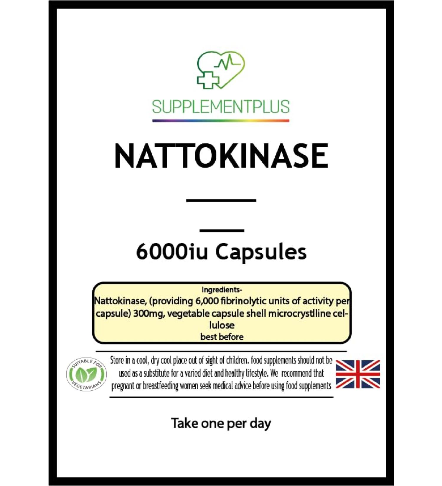 NATTOKINASE 6000fu 240 Capsules- Supplementplus
