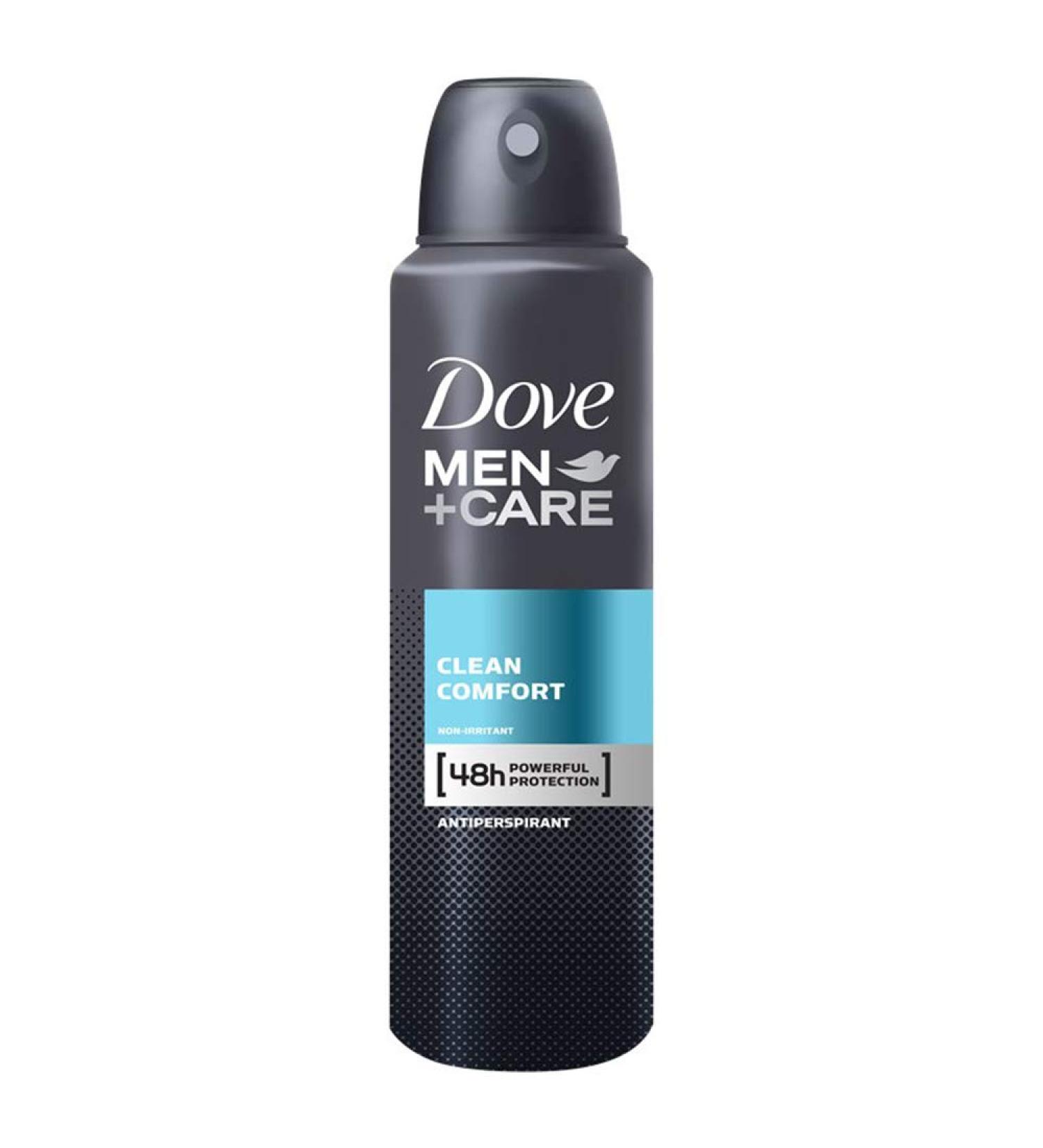Dove Men+care Clean Comfort Powerful Protection Anti Irritation Anti-perspirant Deodorant 150ml+5.07oz (price for 1 can)