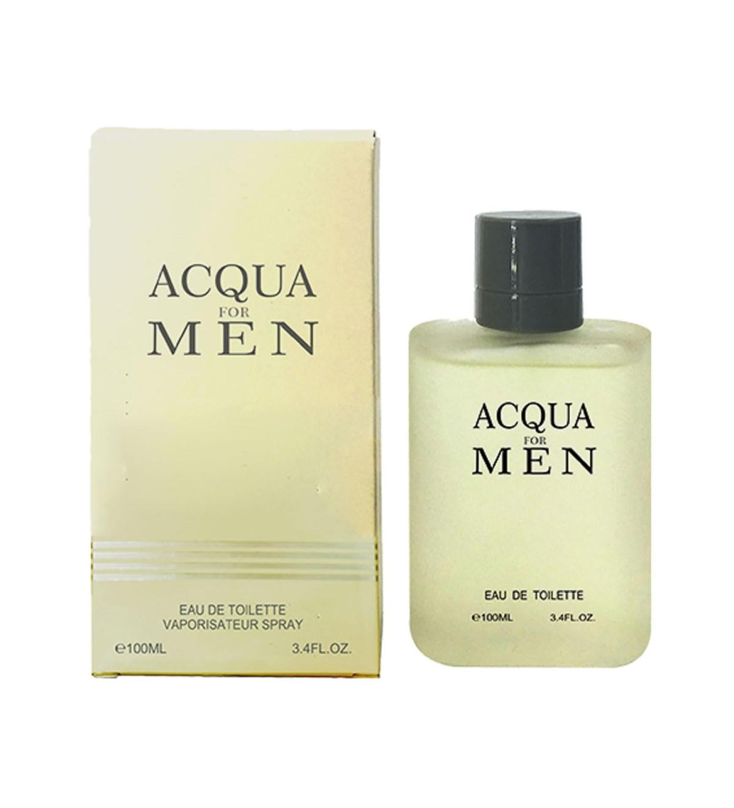 Acqua White Men Perfume 100ml Eau De Parfum Vaporisateur Spray - Long Lasting Jasmine Neroli Mandarin Orange Oil From France !