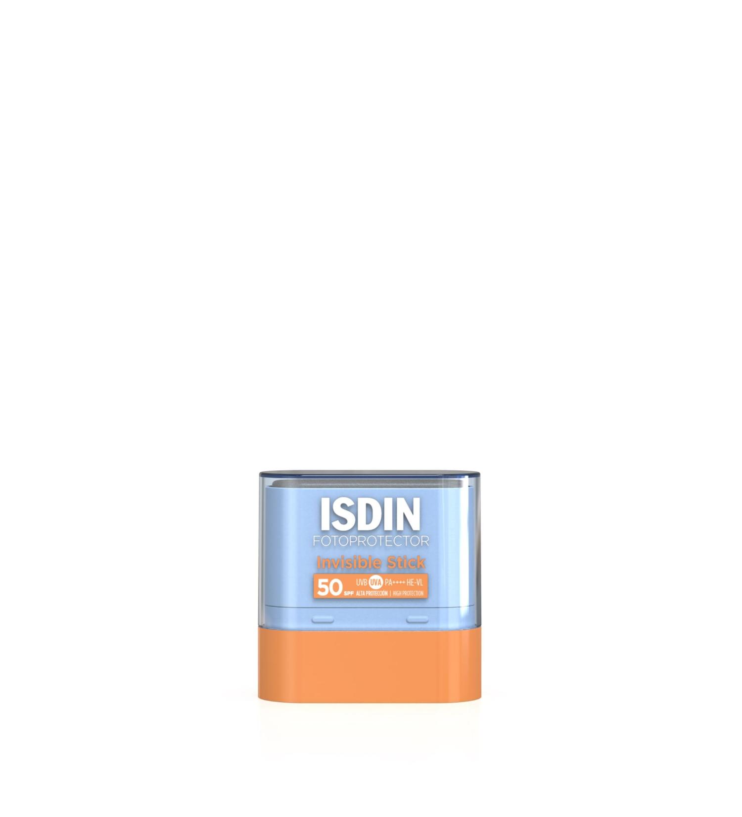 ISDIN Invisible Stick SPF 50 Invisible Sunscreen Stick for Sensitive Areas that is Applied Comfortably 10 gr - Buy Online on GoSupps.com