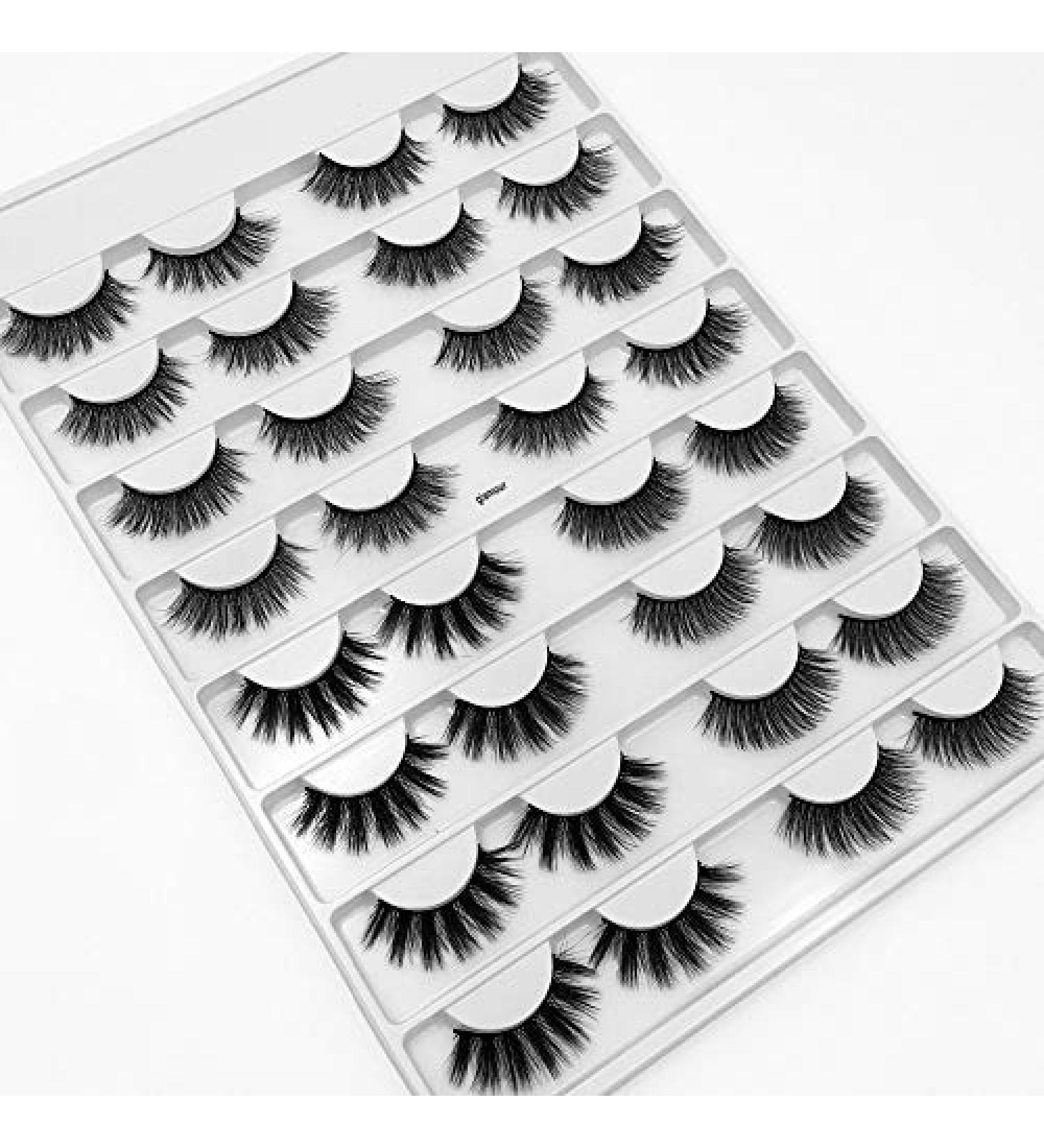 HBZGTLAD 16 Pairs 3D Mink Lashes | Long Volume Natural False Eyelashes for Glam Makeup | International Shipping - Buy Online on GoSupps.com
