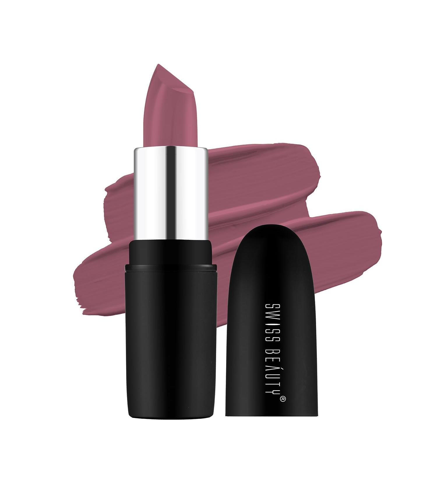 Swis-Beauty Pure Matte Lipstick | Long Lasting & Hydrating Hot Nude | Lightweight Formula 0.13 Fl Oz - Shop Now - Buy Online on GoSupps.com