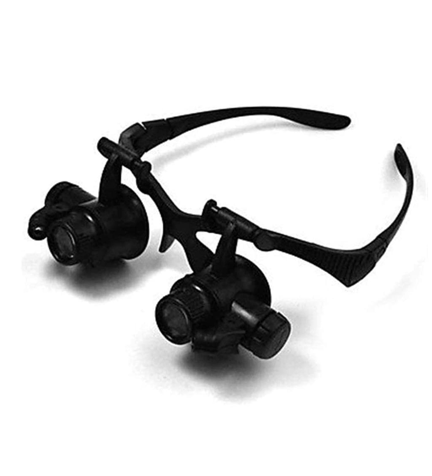 Headband Magnifying Glass Headband Magnifier with Led Light 10x/ 15x/ 20x/ 25x with Storage Bag for Jewelry Clock Repair Loupe