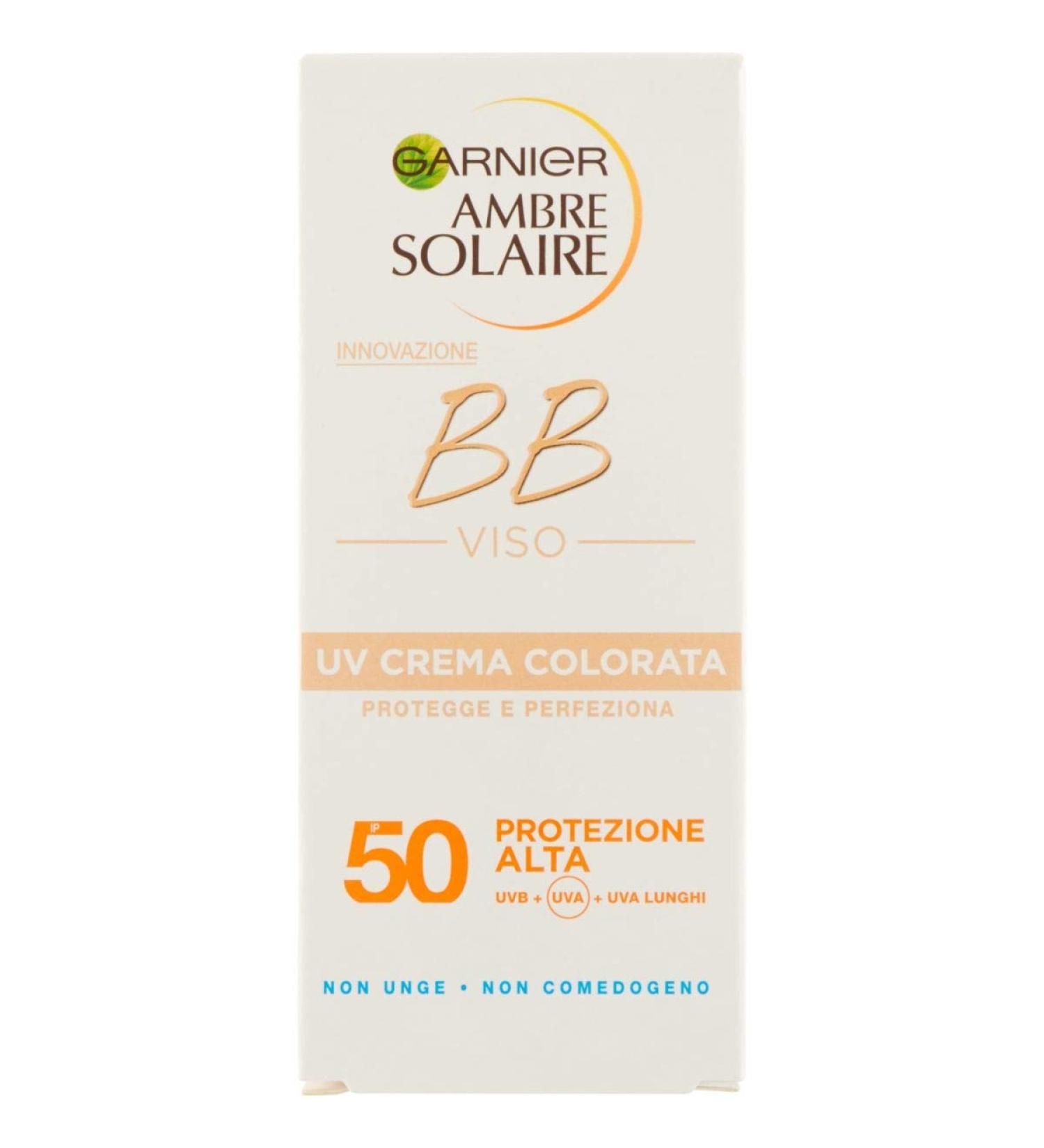 Garnier Ambre Solaire Sunscreen BB Cream - Non-Greasy SPF 50+ for Even Complexion | 50ml - Buy Online on GoSupps.com