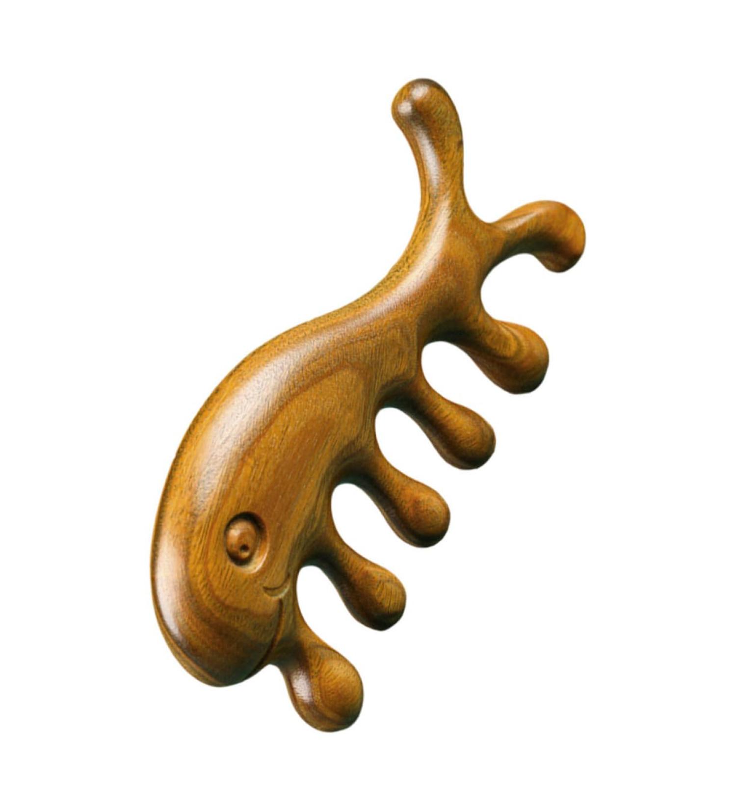 Beavorty Massage Kamm - Wide Tooth Wooden Hair Comb & Gua Sha Massage Tool for Scalp & Hairdressing - Buy Online on GoSupps.com